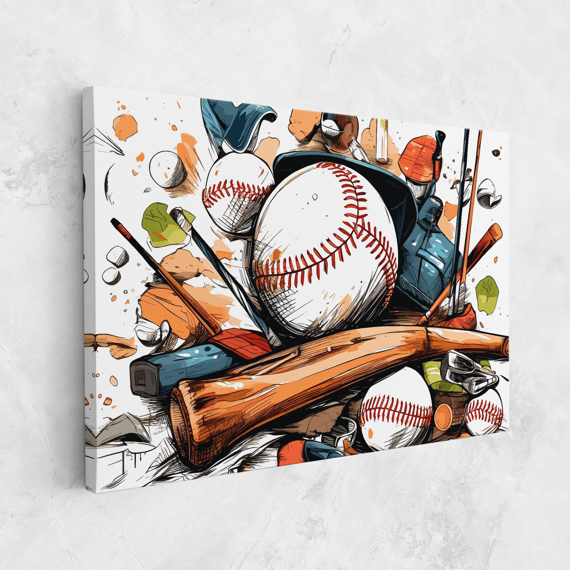 Obraz na Płótnie Baseball Trash mockup 1