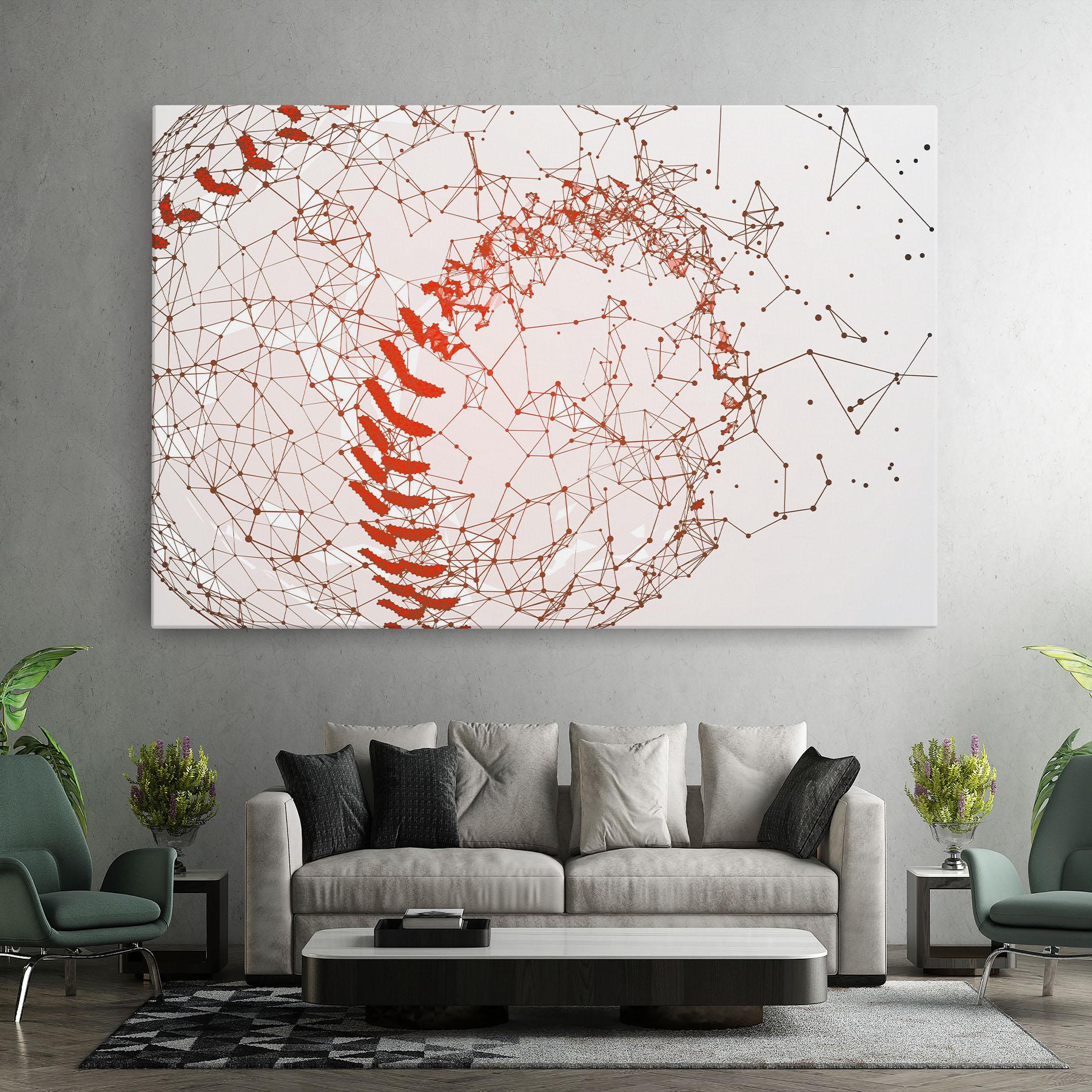 Obraz na Płótnie Baseball Line Art mockup 7