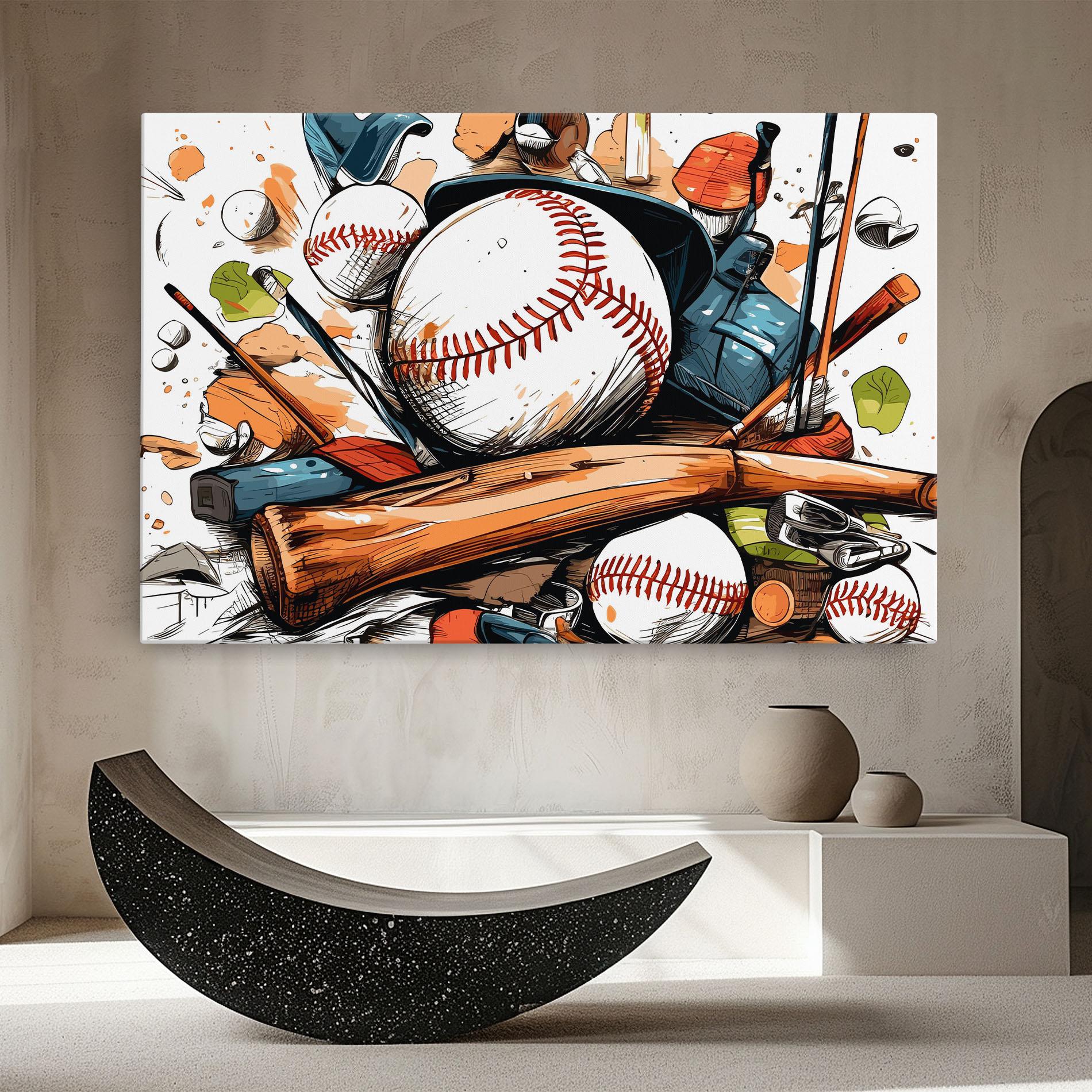 Obraz na Płótnie Baseball Trash mockup 8