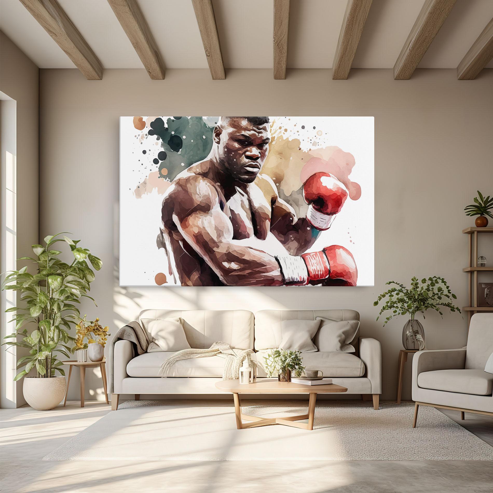 Obraz na Płótnie Boxing Cream Green mockup 6