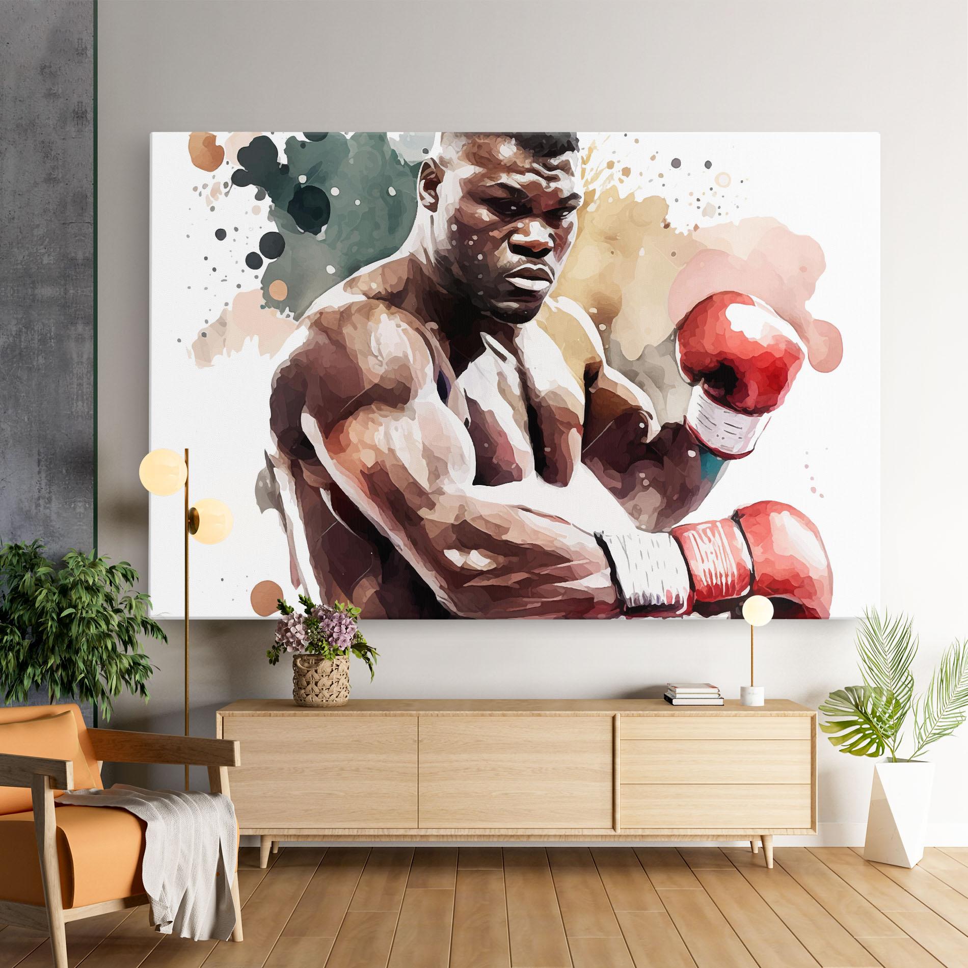Obraz na Płótnie Boxing Cream Green mockup 9