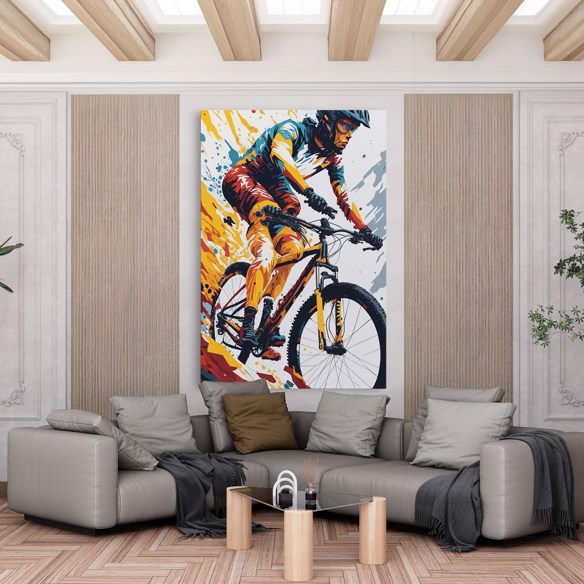 Obraz na Płótnie Yellow Bike Art mockup 6