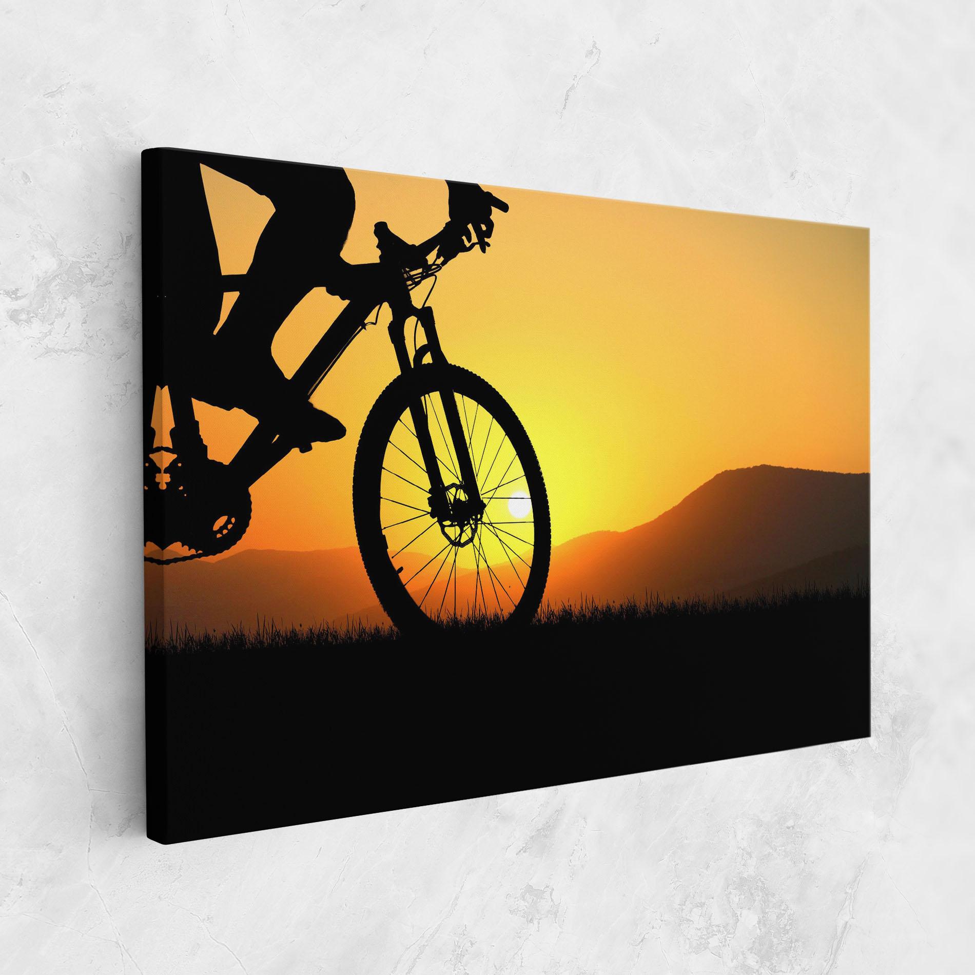 Obraz na Płótnie Mtb Silhouette View mockup 1