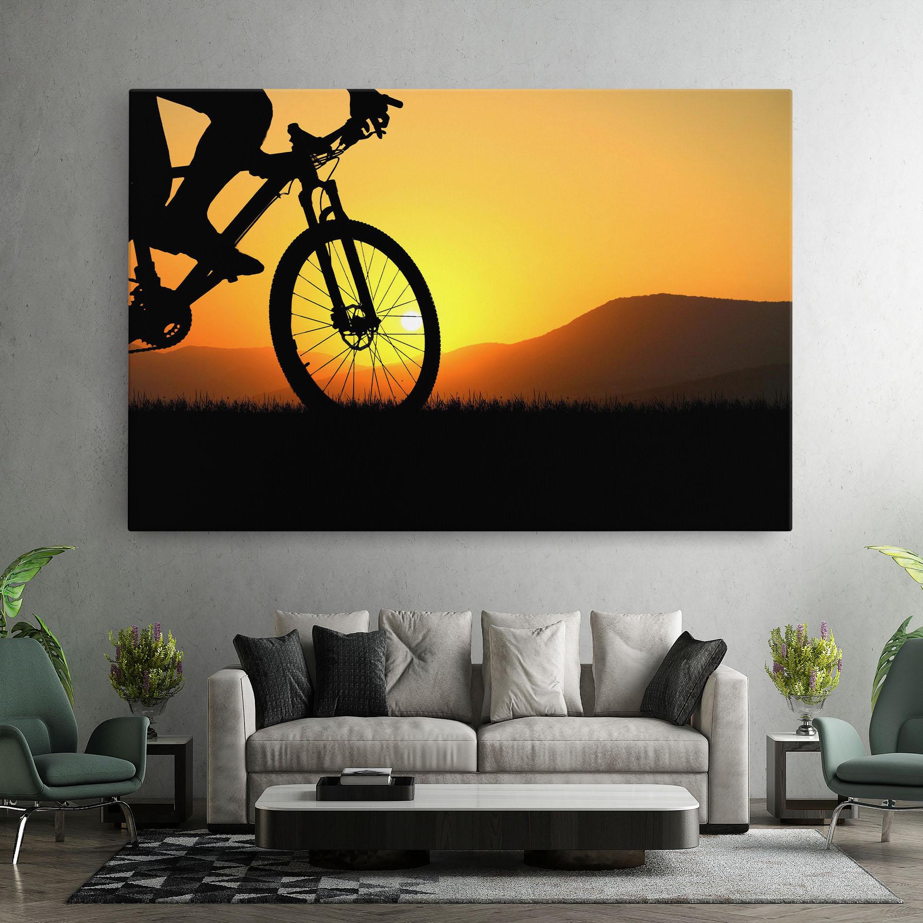 Obraz na Płótnie Mtb Silhouette View mockup 7