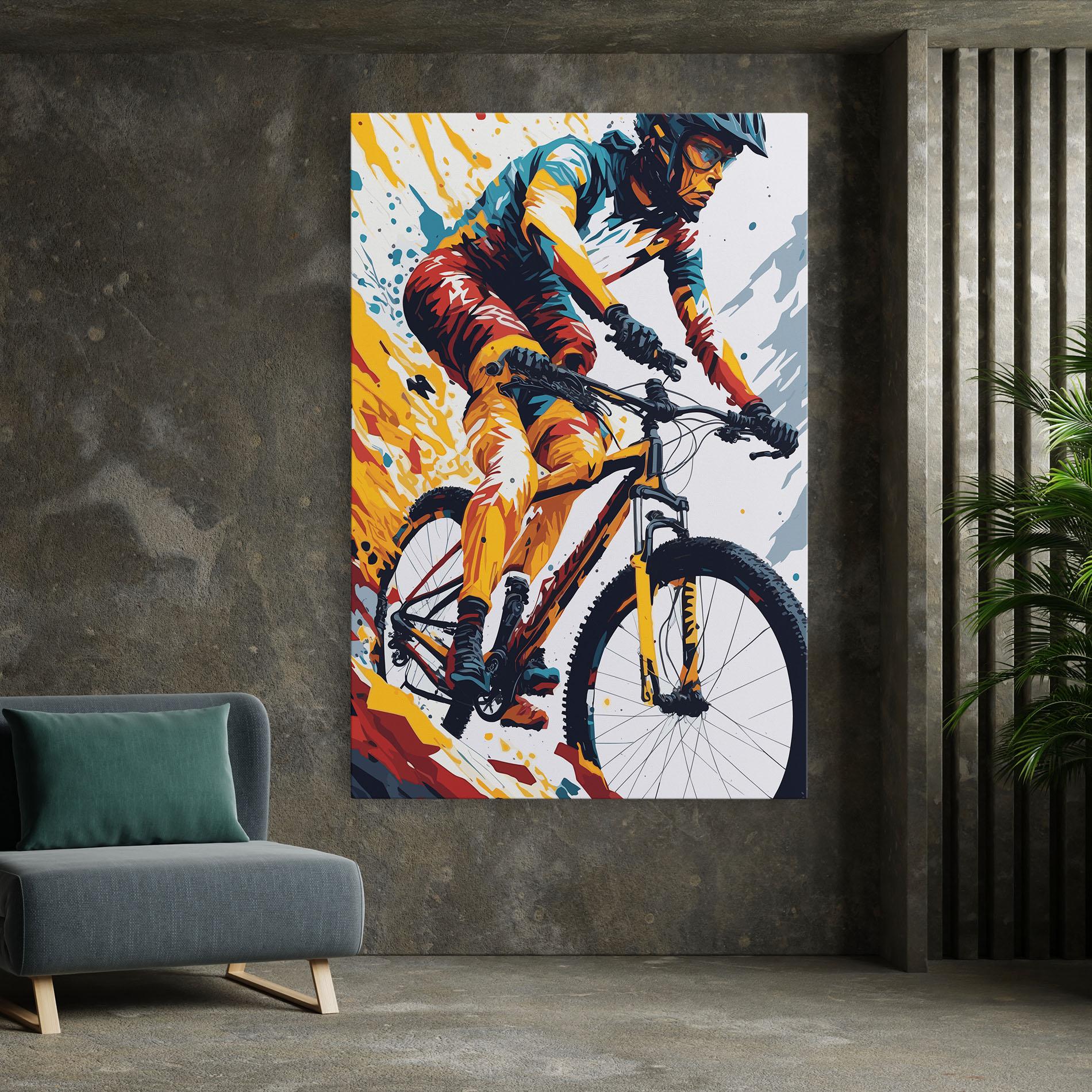 Obraz na Płótnie Yellow Bike Art mockup 7