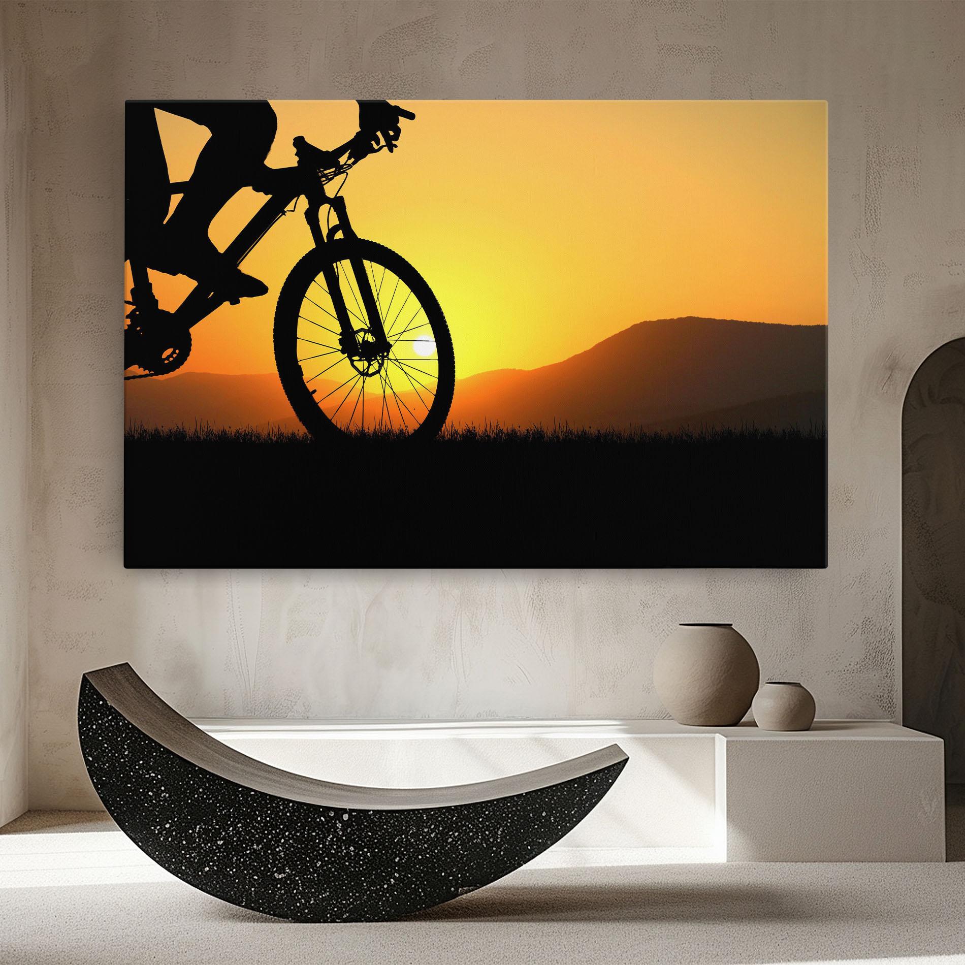 Obraz na Płótnie Mtb Silhouette View mockup 8