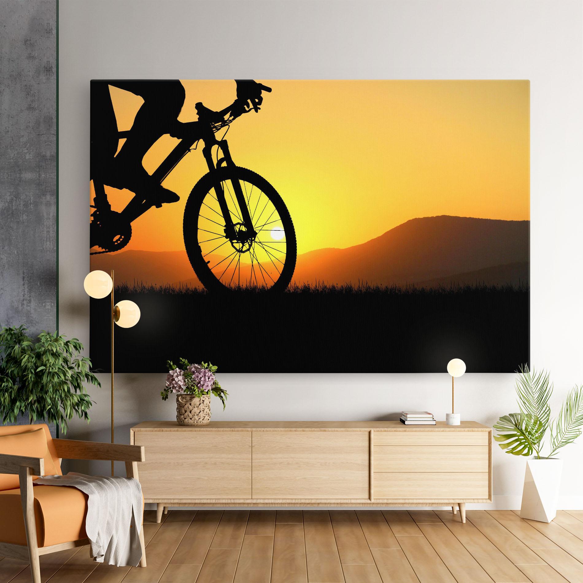Obraz na Płótnie Mtb Silhouette View mockup 9