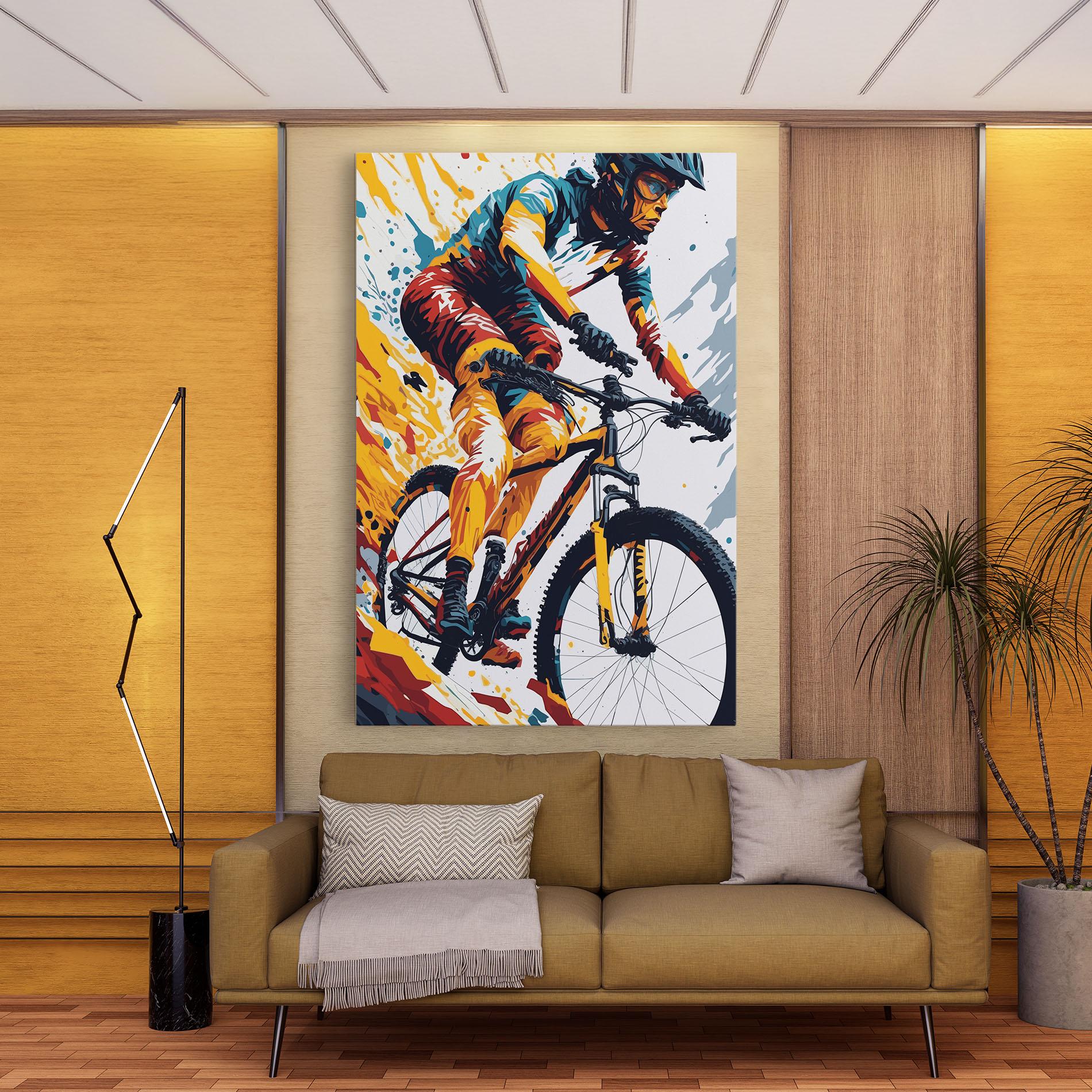 Obraz na Płótnie Yellow Bike Art mockup 9