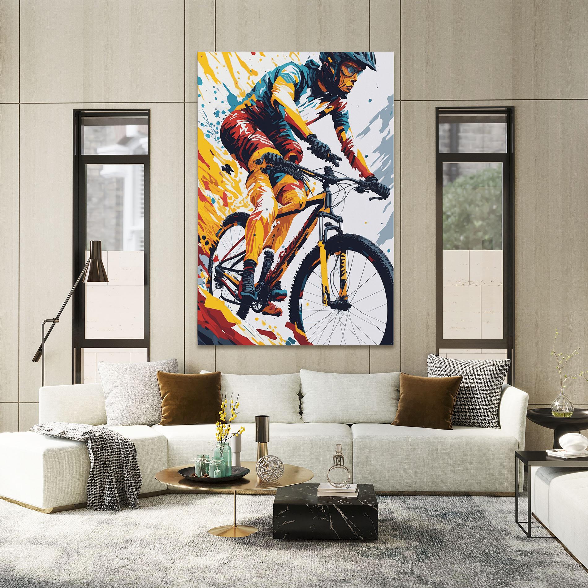 Obraz na Płótnie Yellow Bike Art mockup 2