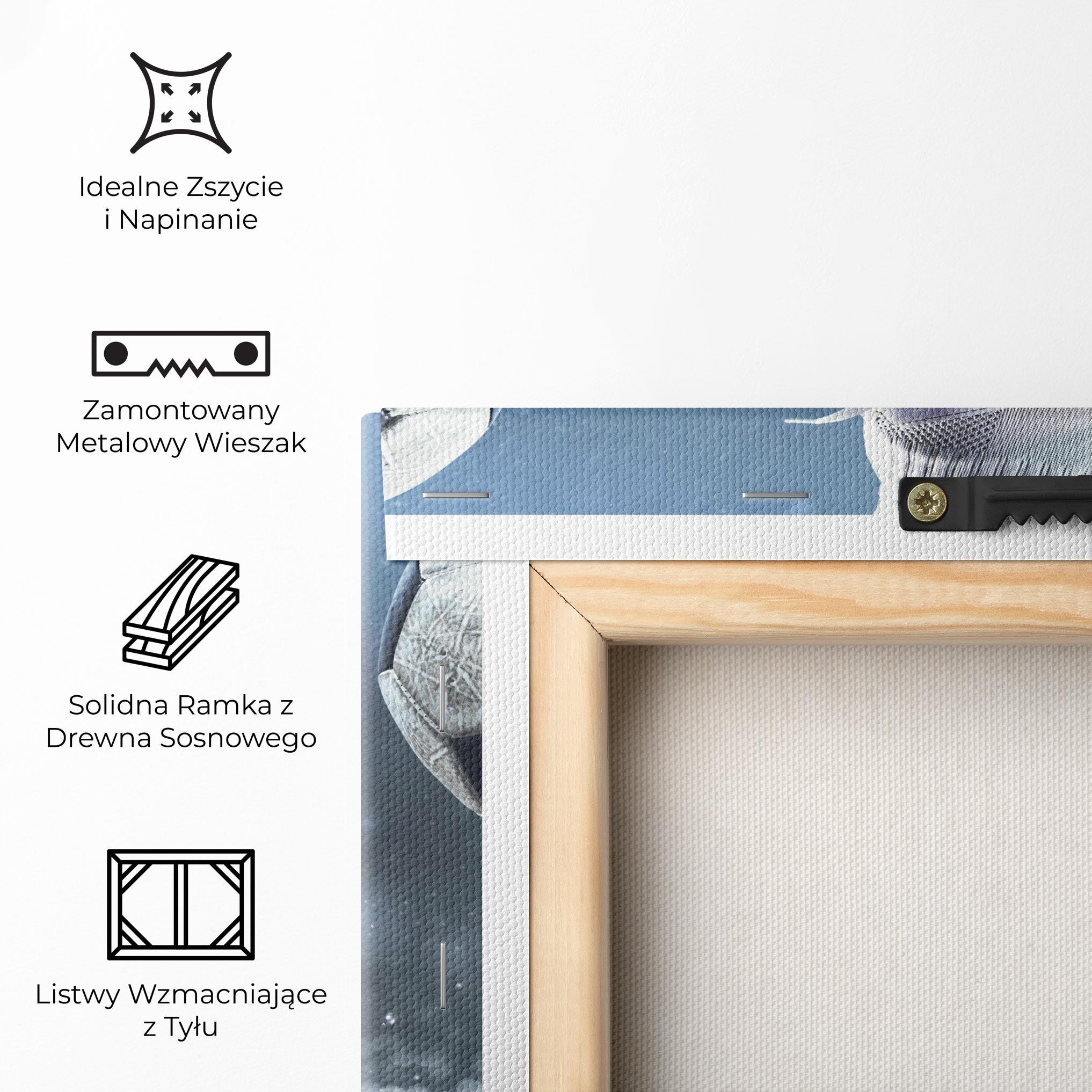 Obraz na Płótnie Close Up Football Scene mockup 5