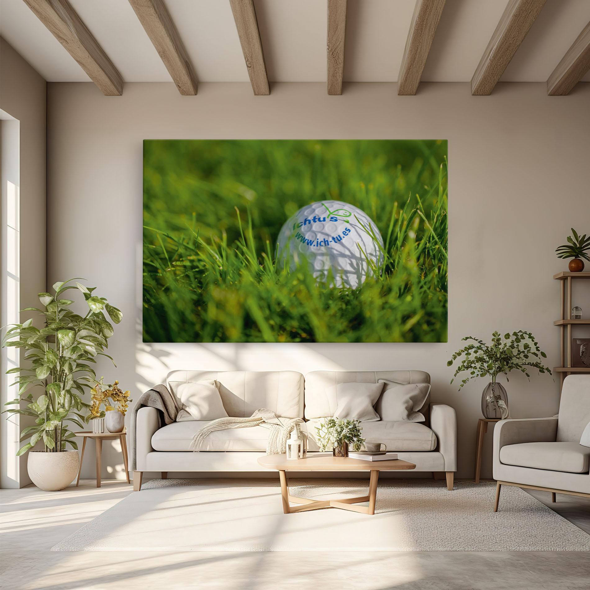 Obraz na Płótnie Golf Ball In Grass mockup 6