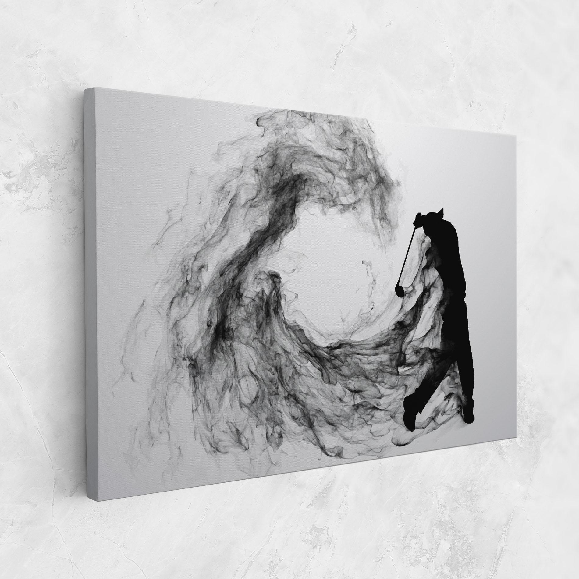 Obraz na Płótnie Black Smoke Golf mockup 1