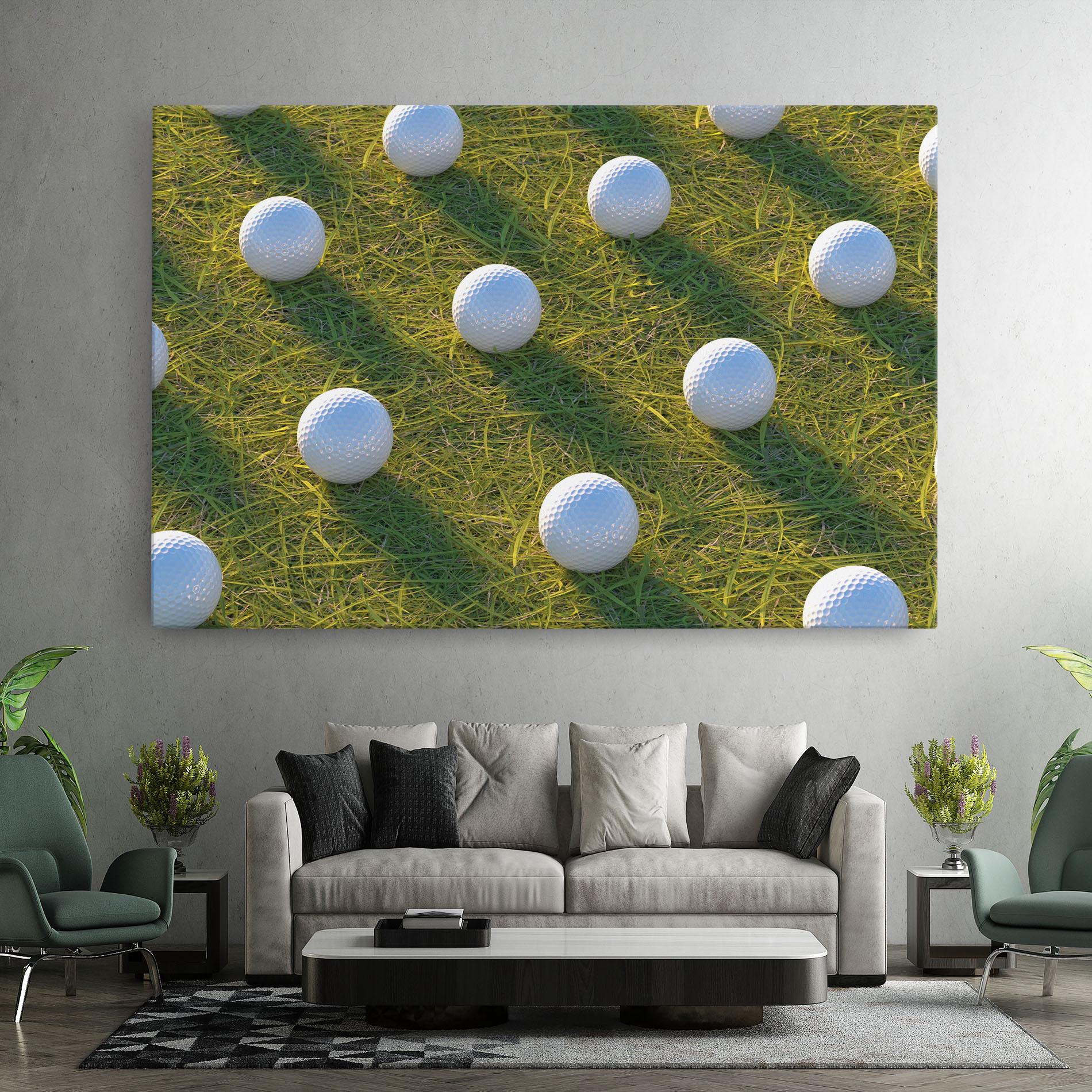 Obraz na Płótnie Golf Ball On Grass mockup 7
