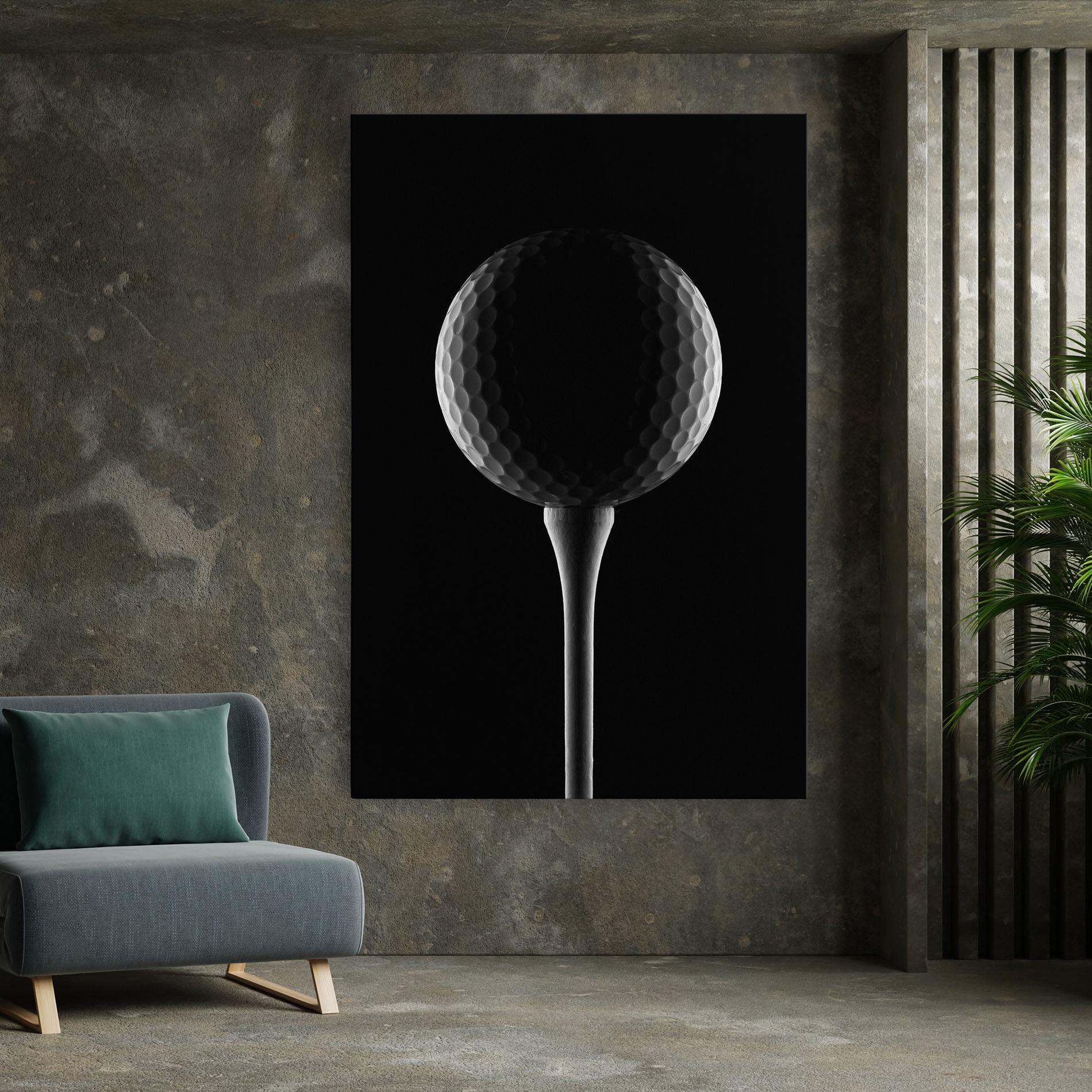 Obraz na Płótnie Golf Ball Black mockup 7
