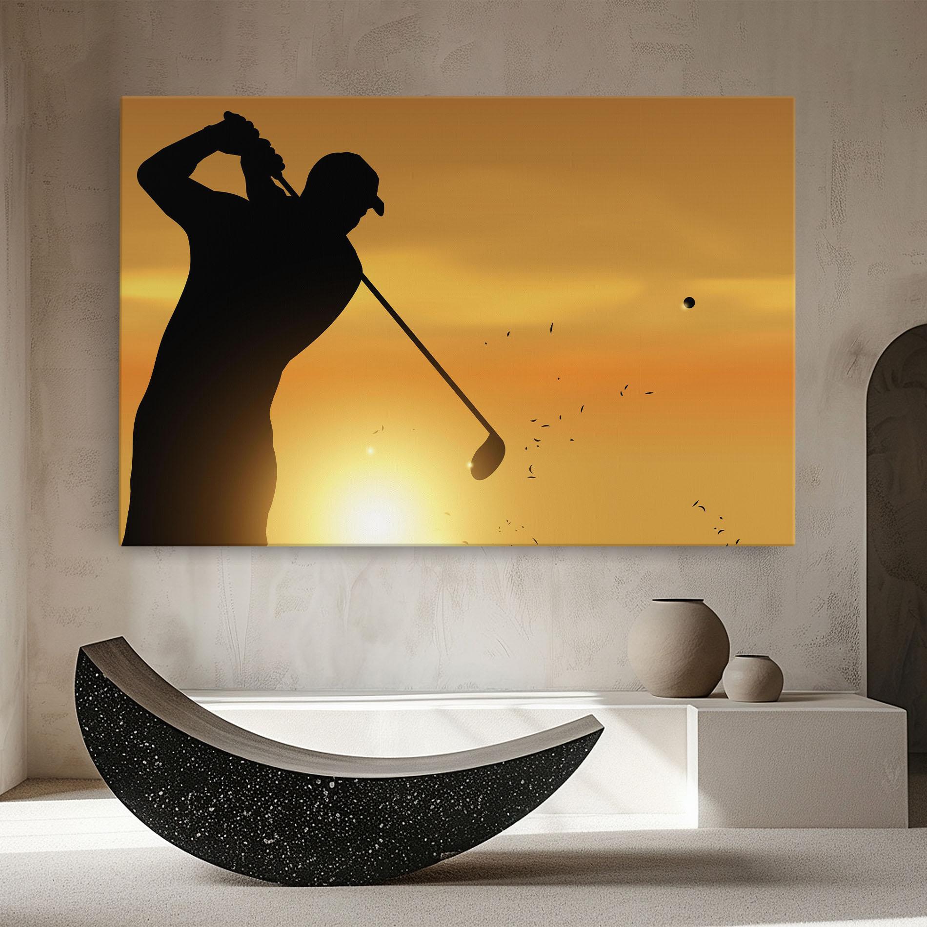 Obraz na Płótnie Gold Sunrise mockup 8