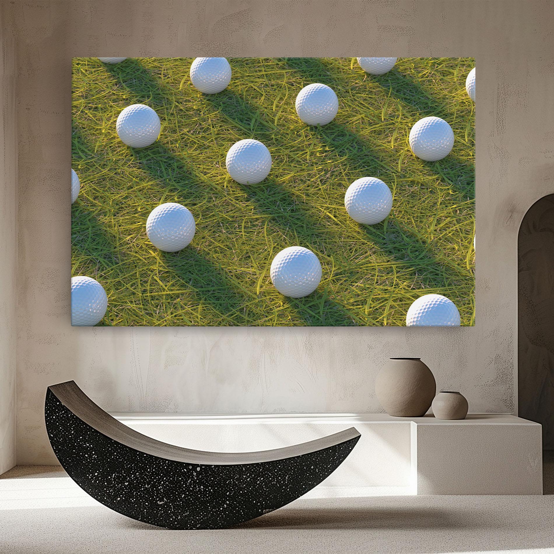 Obraz na Płótnie Golf Ball On Grass mockup 8