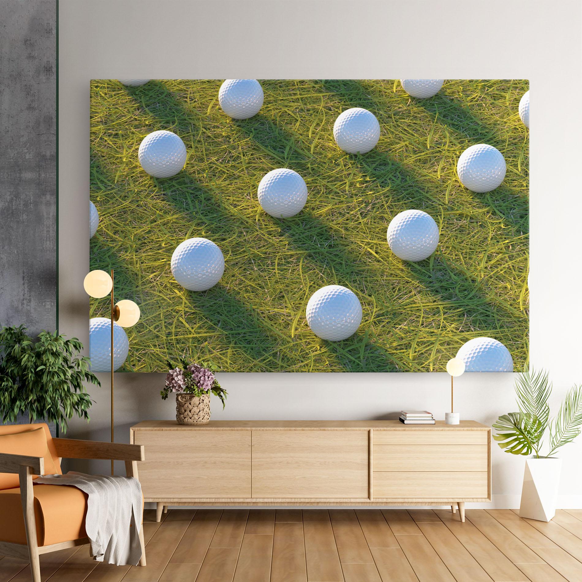 Obraz na Płótnie Golf Ball On Grass mockup 9