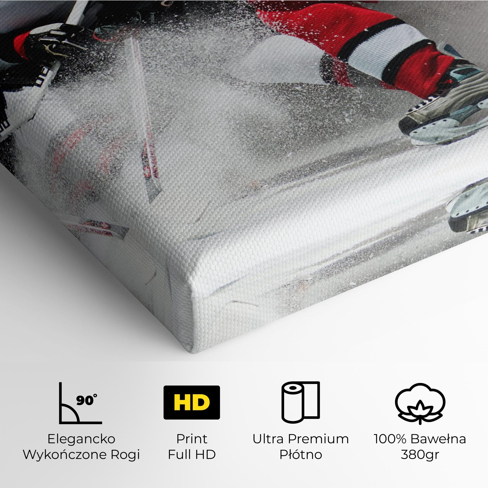 Obraz na Płótnie Red Hokey Player mockup 4