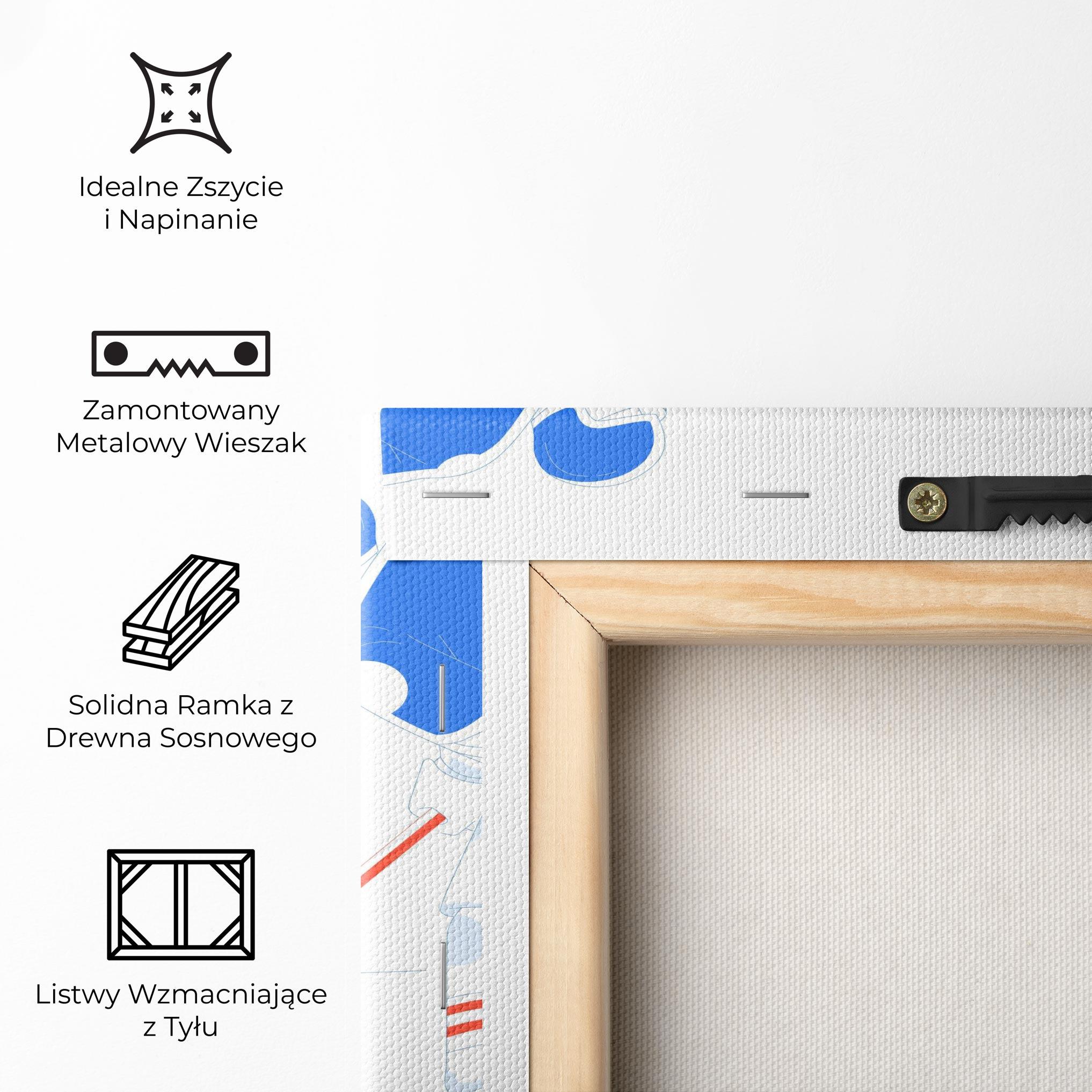 Obraz na Płótnie Orange Blue Hockey mockup 5