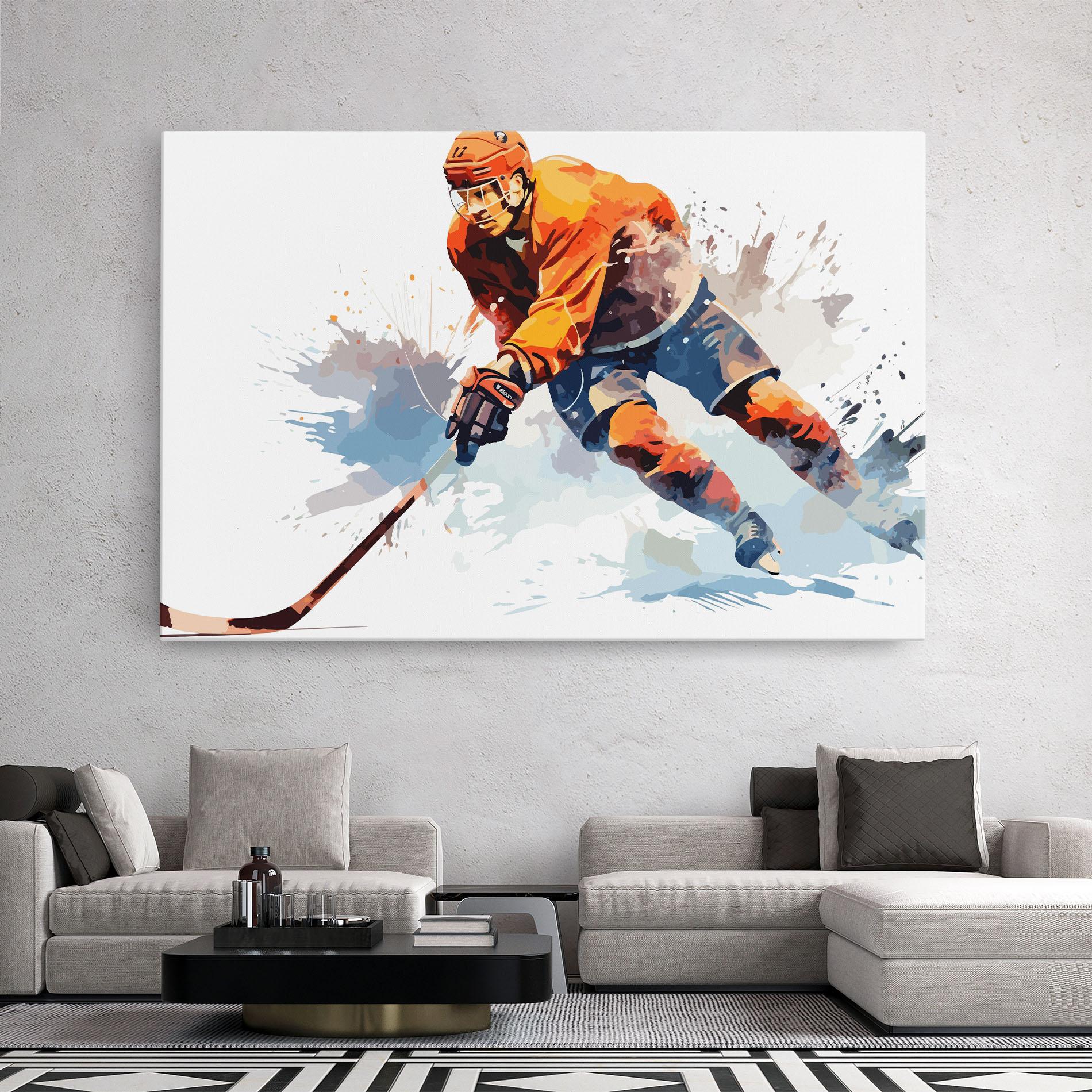 Obraz na Płótnie Orange Hockey mockup 2