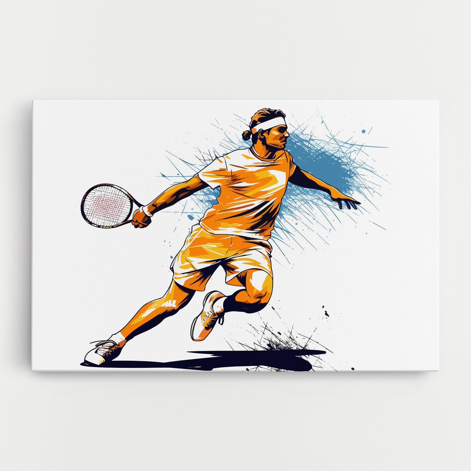 Obraz na Płótnie Orange Blue Tennis mockup 0
