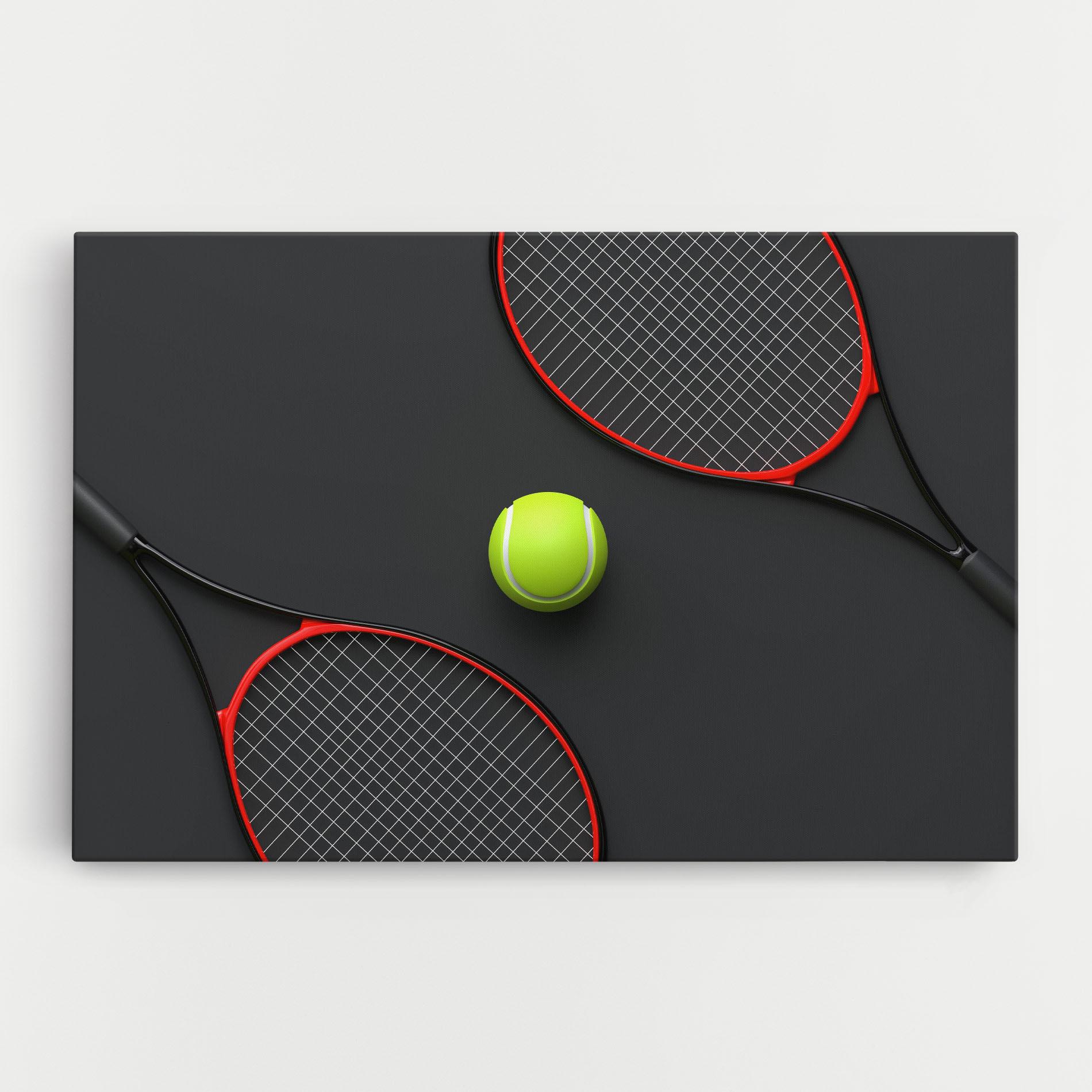 Obraz na Płótnie Red Tennis Rackets mockup 0