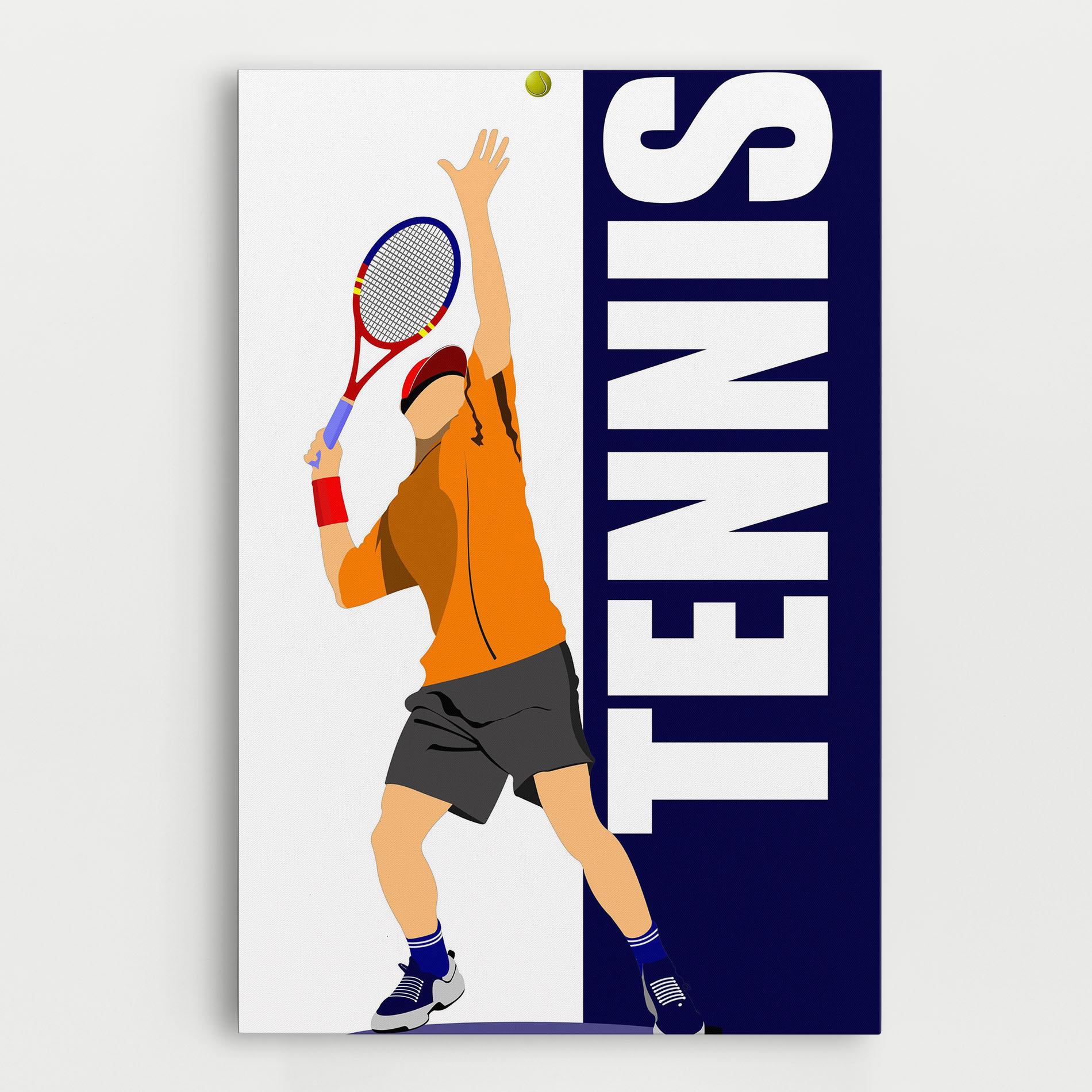 Obraz na Płótnie Orange Tennis Player mockup 0