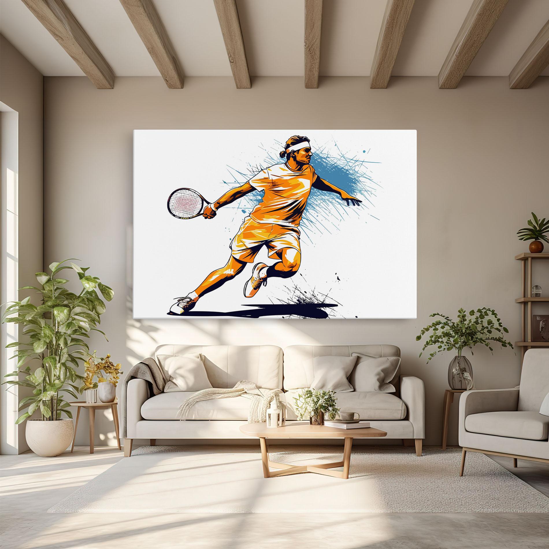 Obraz na Płótnie Orange Blue Tennis mockup 6
