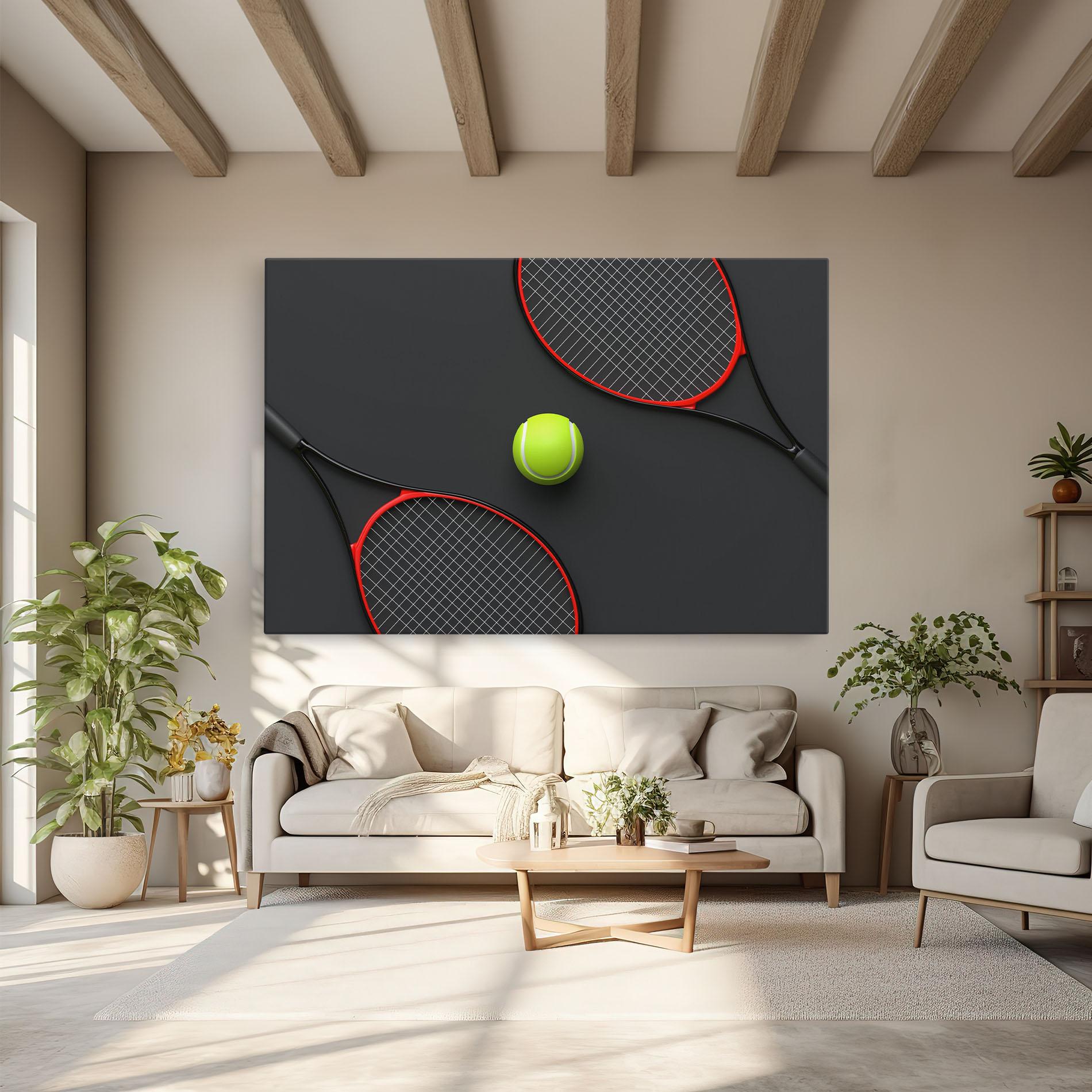 Obraz na Płótnie Red Tennis Rackets mockup 6