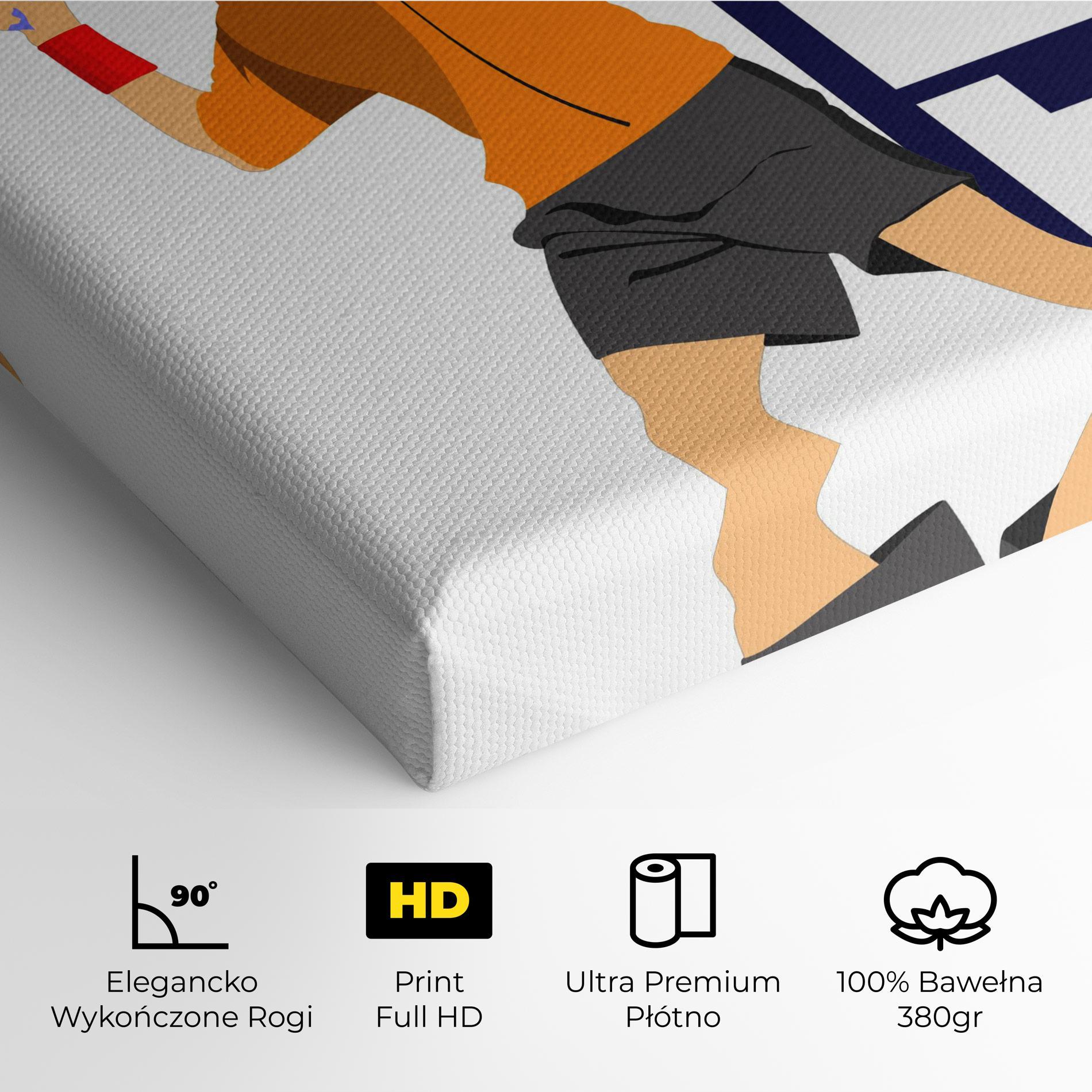 Obraz na Płótnie Orange Tennis Player mockup 4