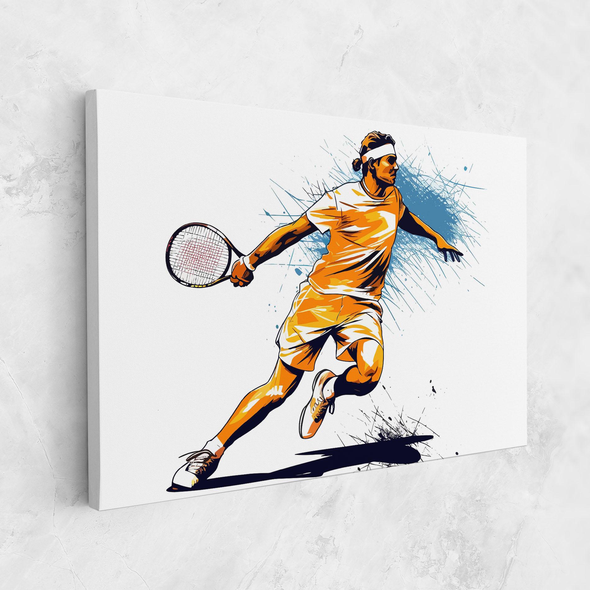 Obraz na Płótnie Orange Blue Tennis mockup 1