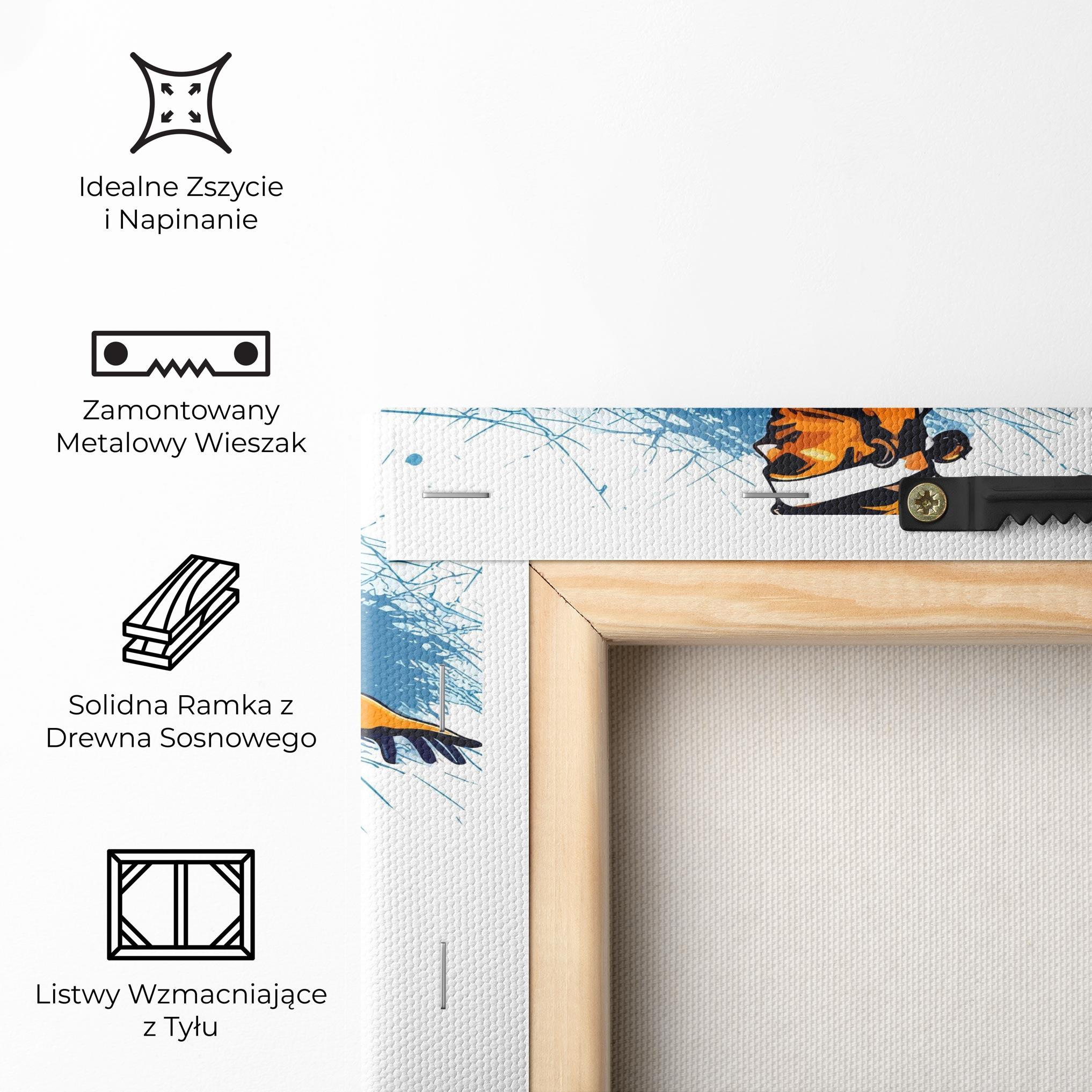 Obraz na Płótnie Orange Blue Tennis mockup 5