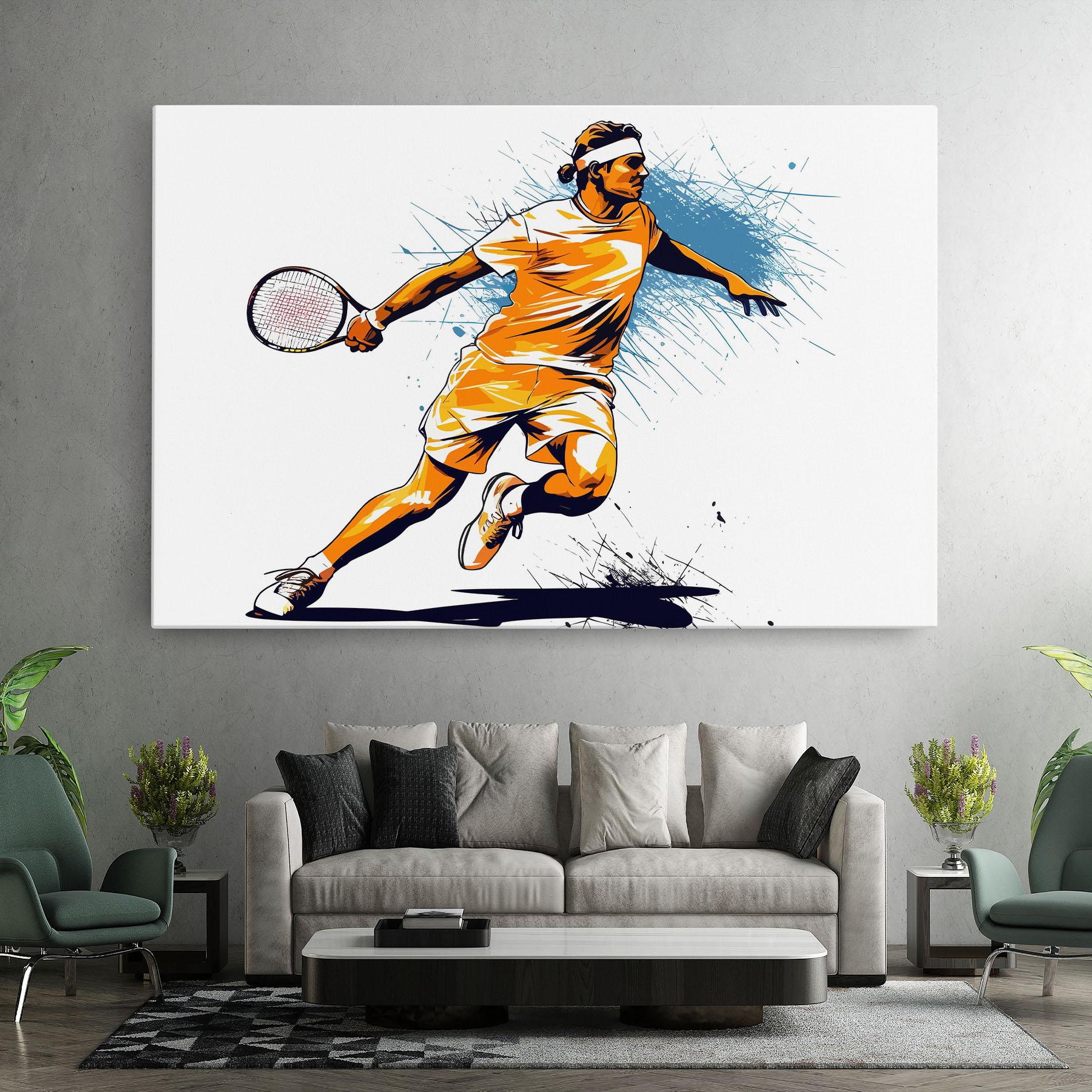 Obraz na Płótnie Orange Blue Tennis mockup 7