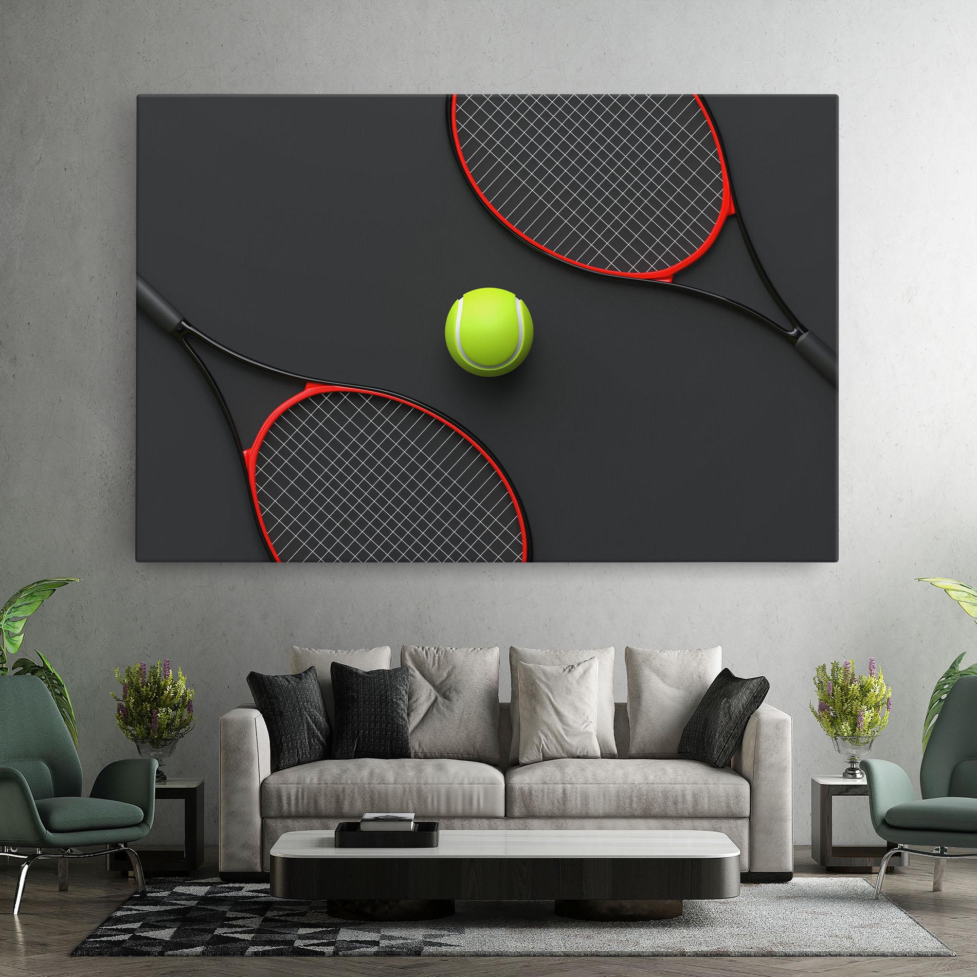 Obraz na Płótnie Red Tennis Rackets mockup 7