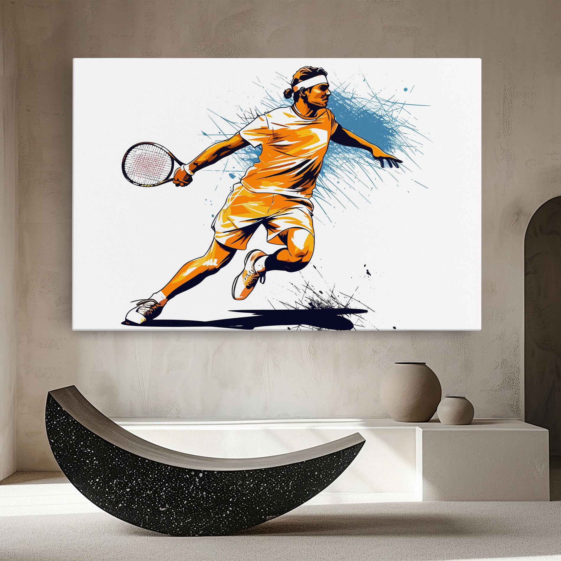 Obraz na Płótnie Orange Blue Tennis mockup 8