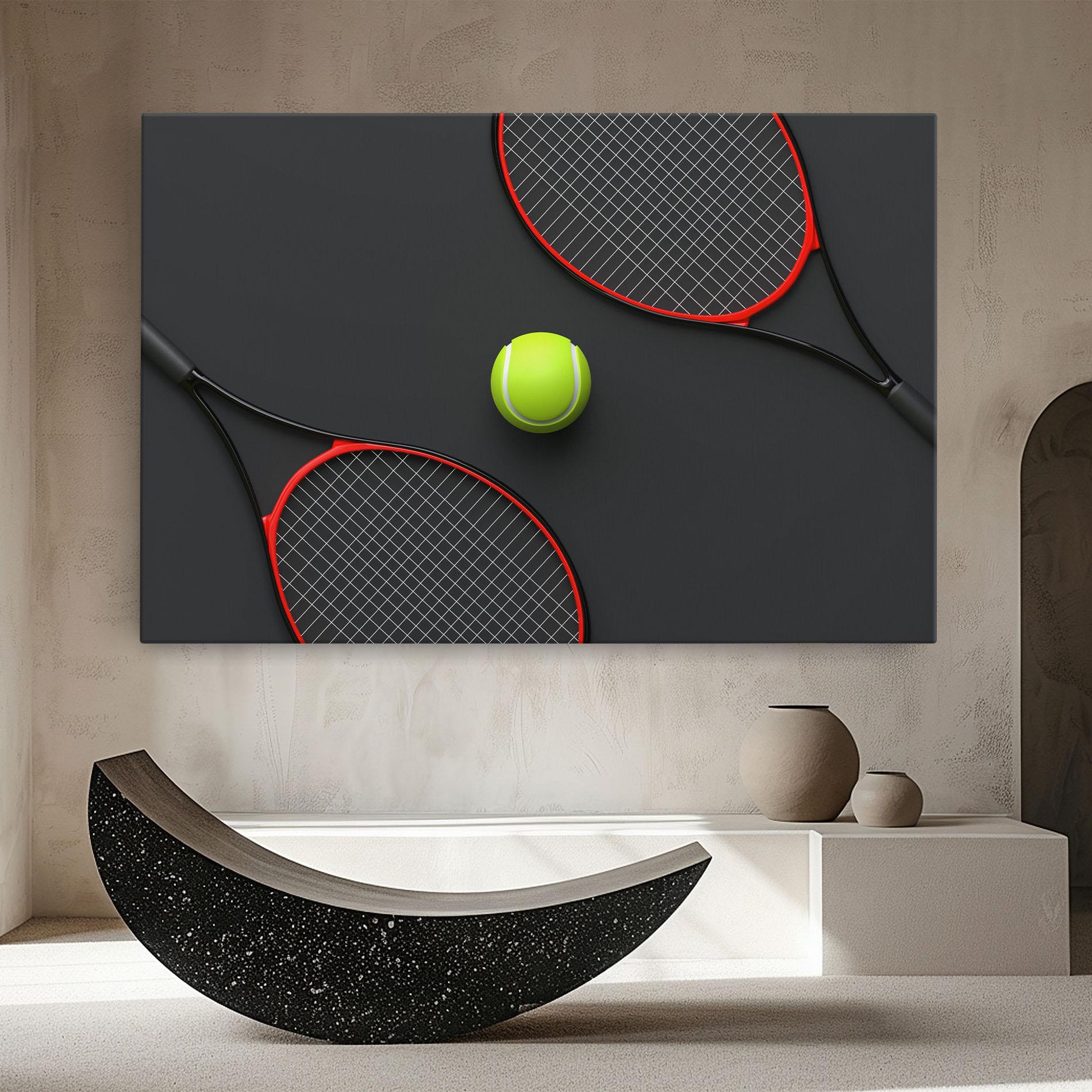 Obraz na Płótnie Red Tennis Rackets mockup 8