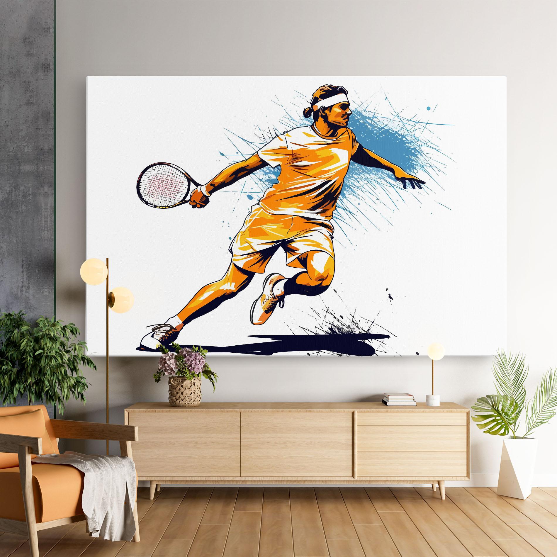 Obraz na Płótnie Orange Blue Tennis mockup 9