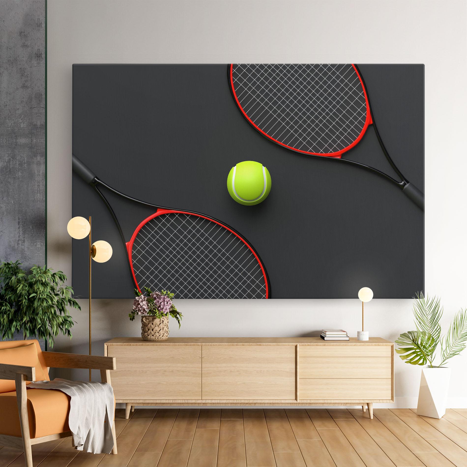 Obraz na Płótnie Red Tennis Rackets mockup 9