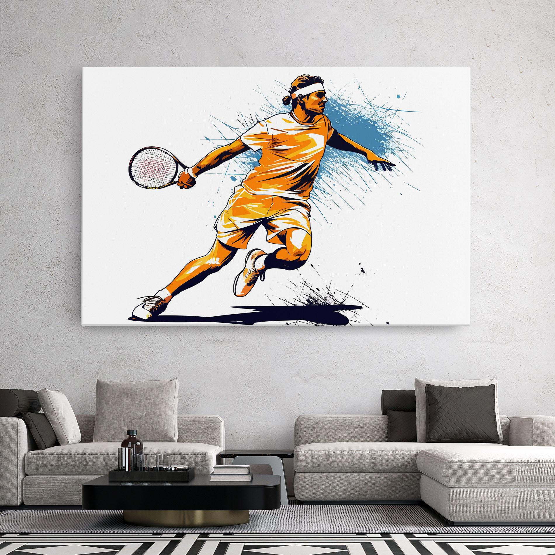 Obraz na Płótnie Orange Blue Tennis mockup 2