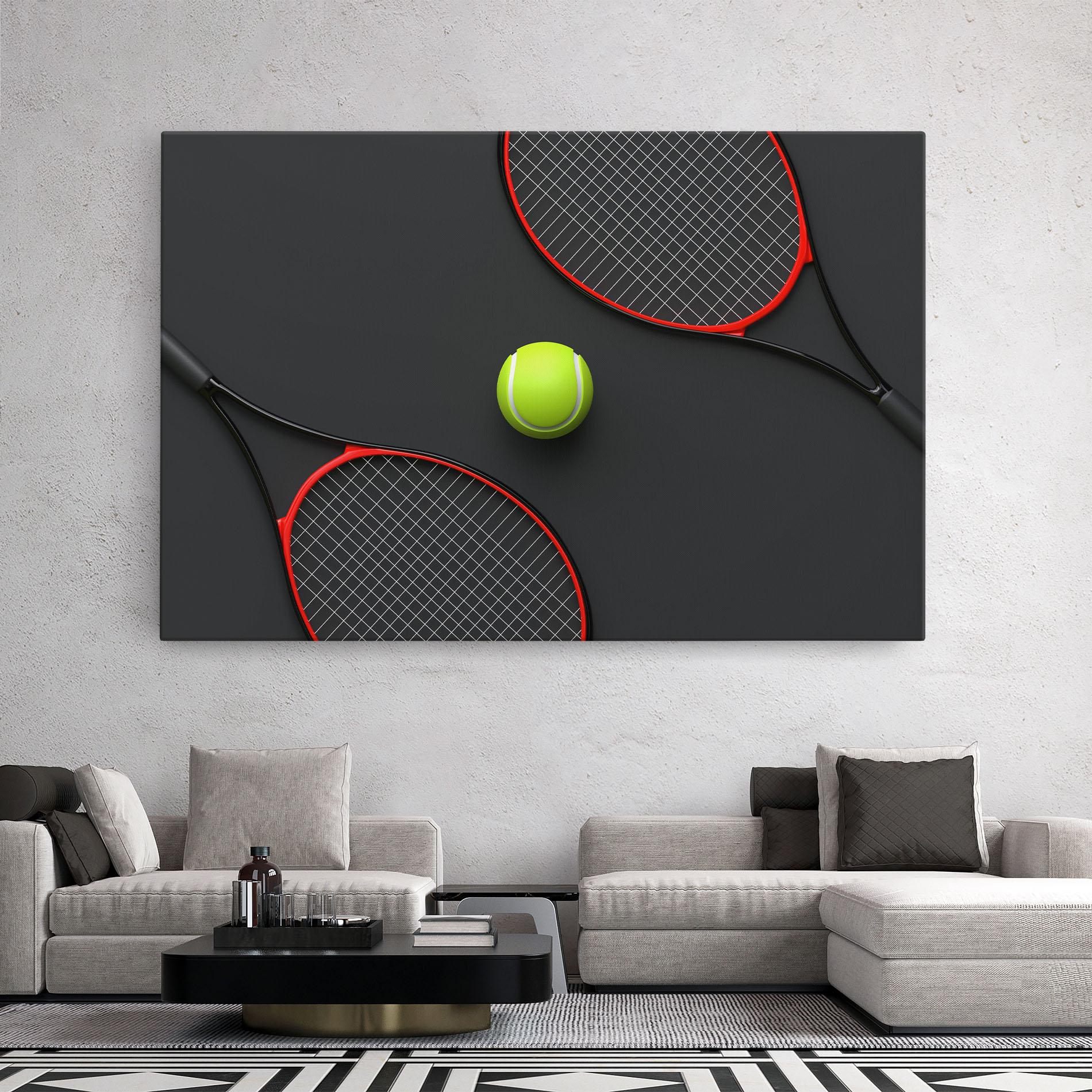 Obraz na Płótnie Red Tennis Rackets mockup 2