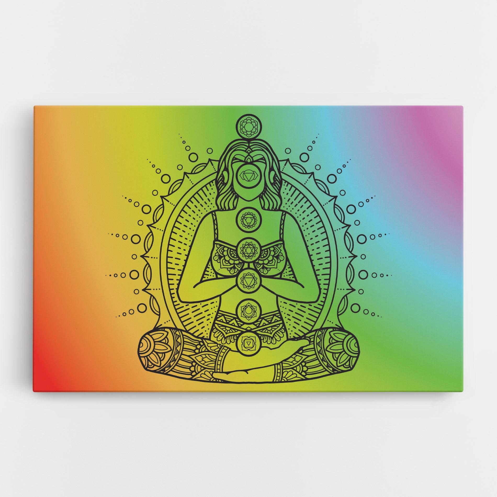 Obraz na Płótnie Girl Meditation mockup 0