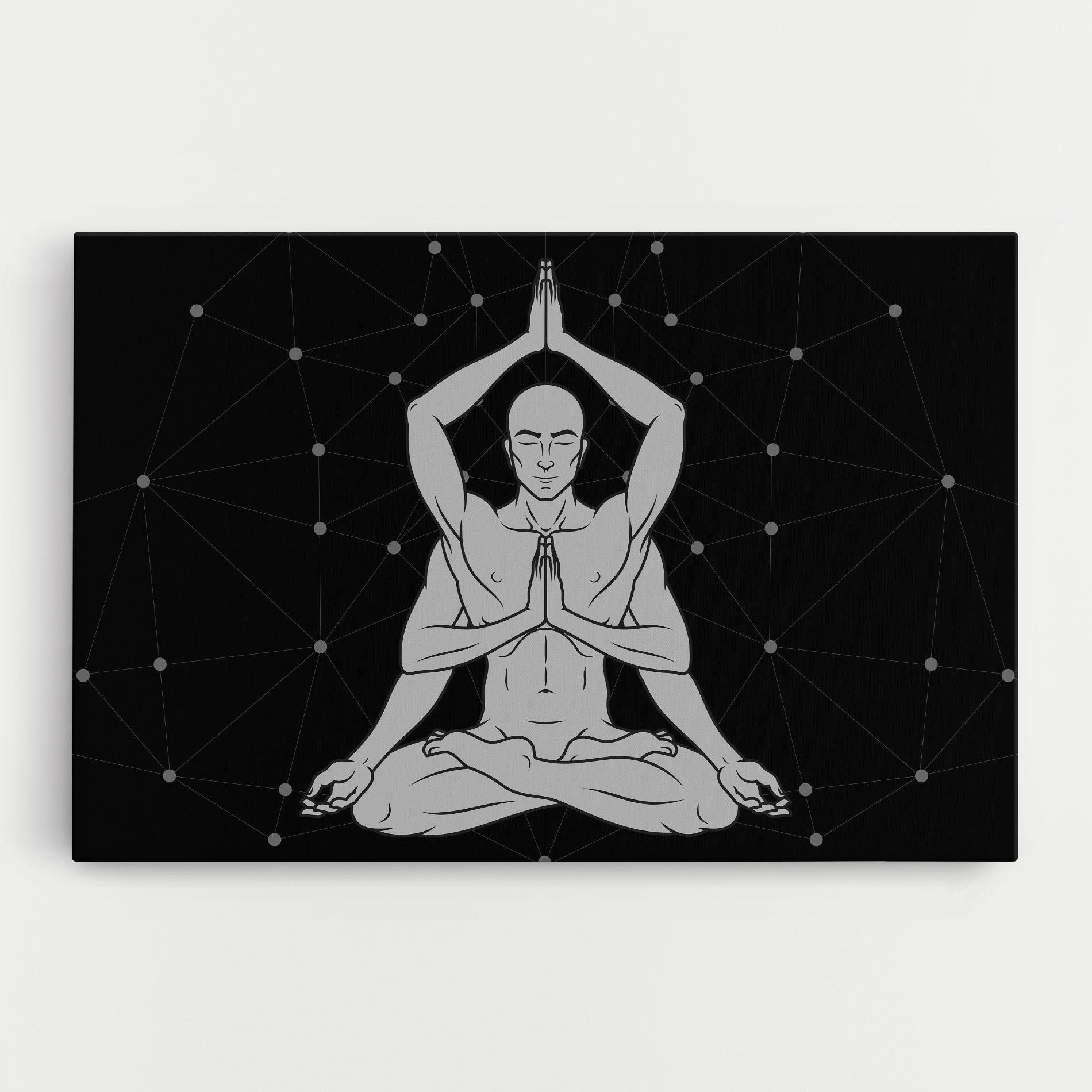 Obraz na Płótnie Meditation Grey Line mockup 0