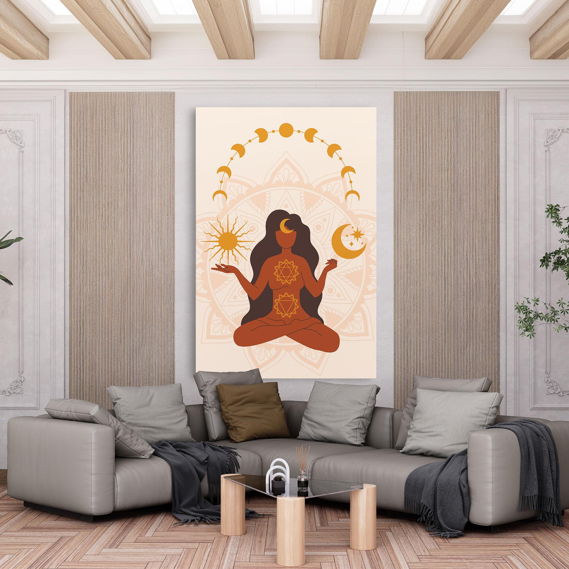 Obraz na Płótnie Moon Sun Meditation mockup 6