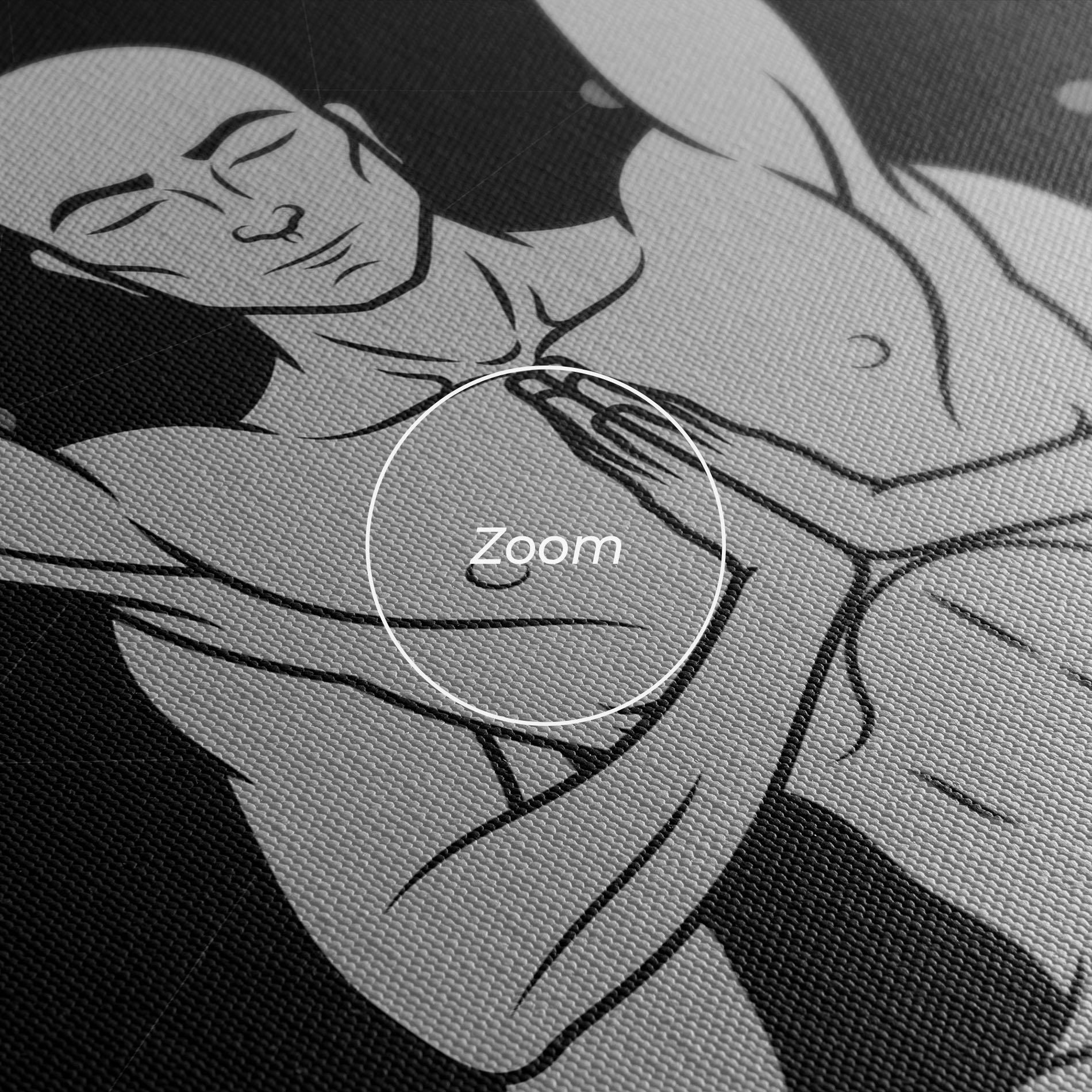 Obraz na Płótnie Meditation Grey Line mockup 3