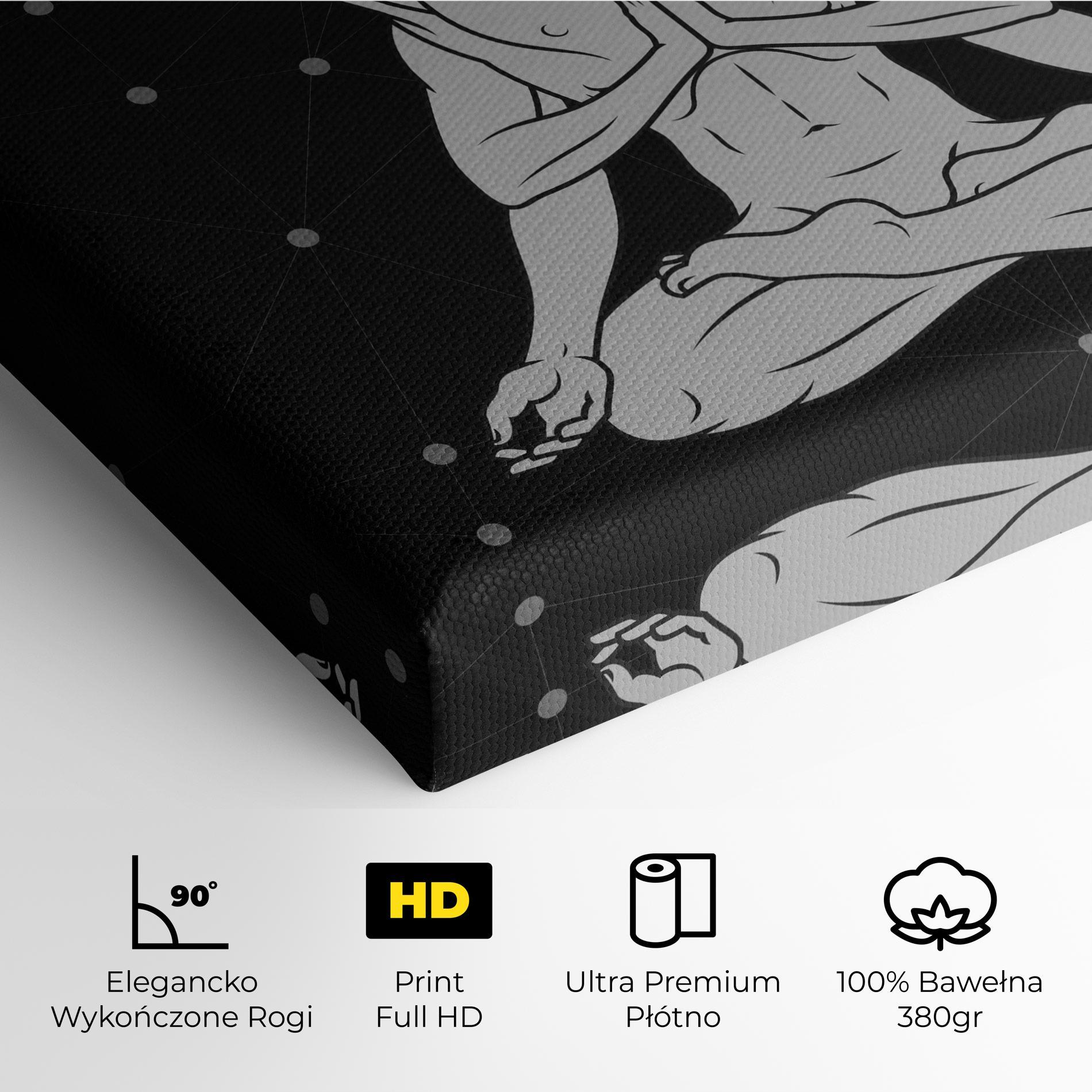 Obraz na Płótnie Meditation Grey Line mockup 4