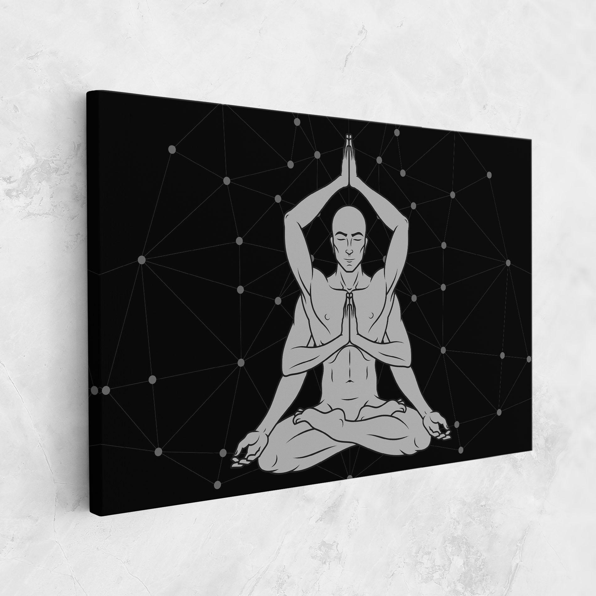 Obraz na Płótnie Meditation Grey Line mockup 1