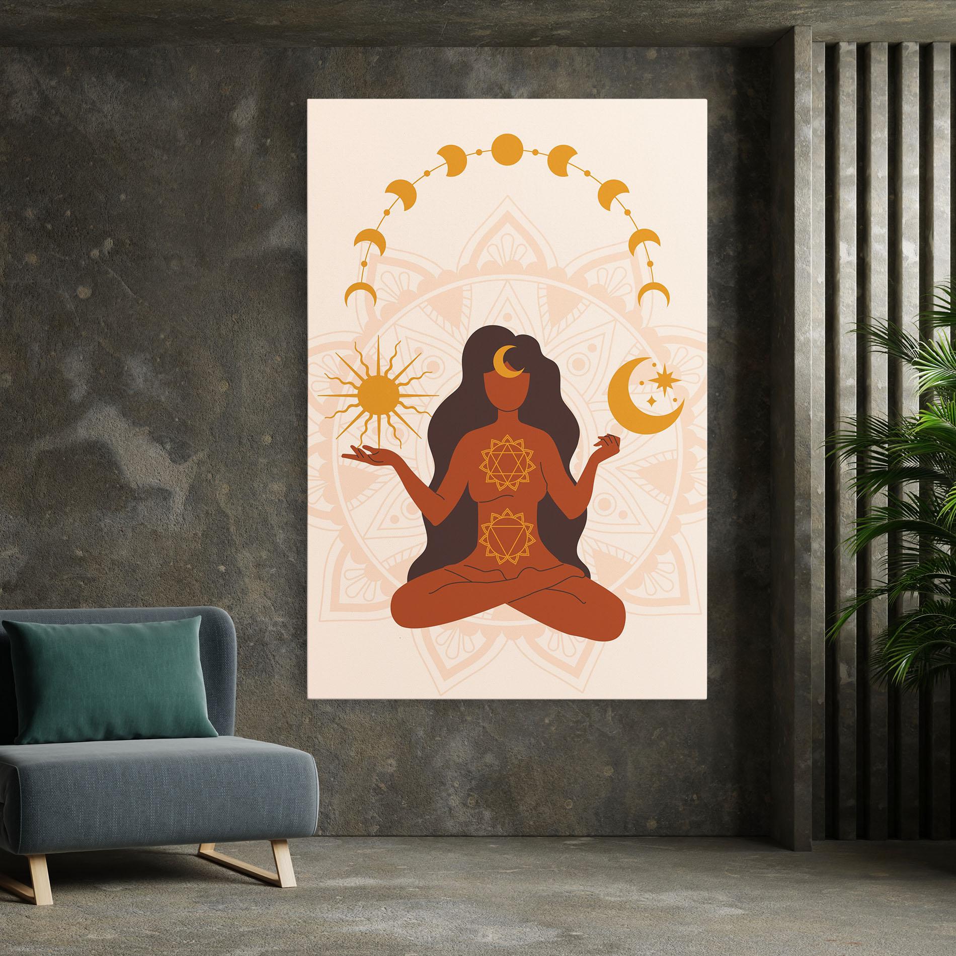 Obraz na Płótnie Moon Sun Meditation mockup 7