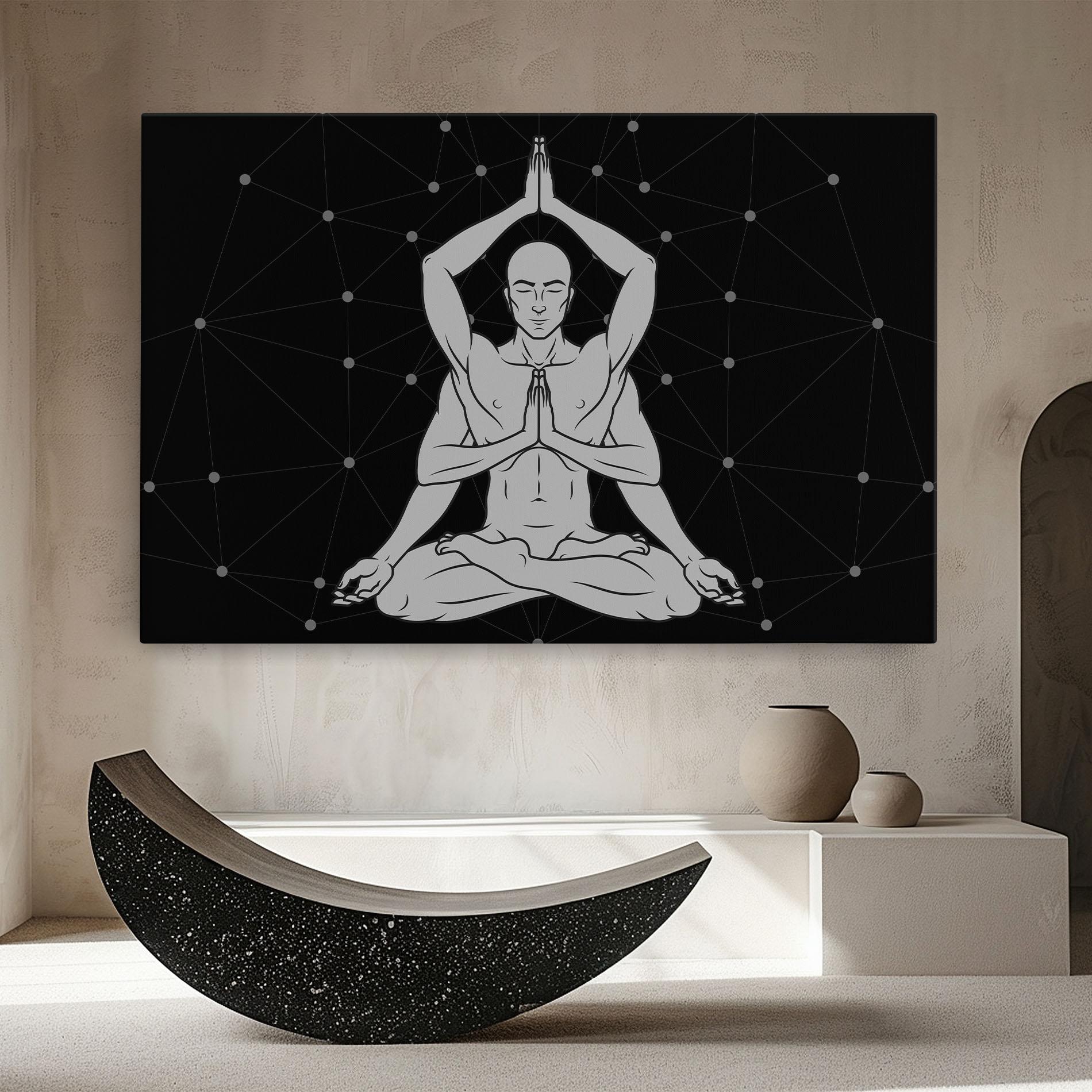 Obraz na Płótnie Meditation Grey Line mockup 8