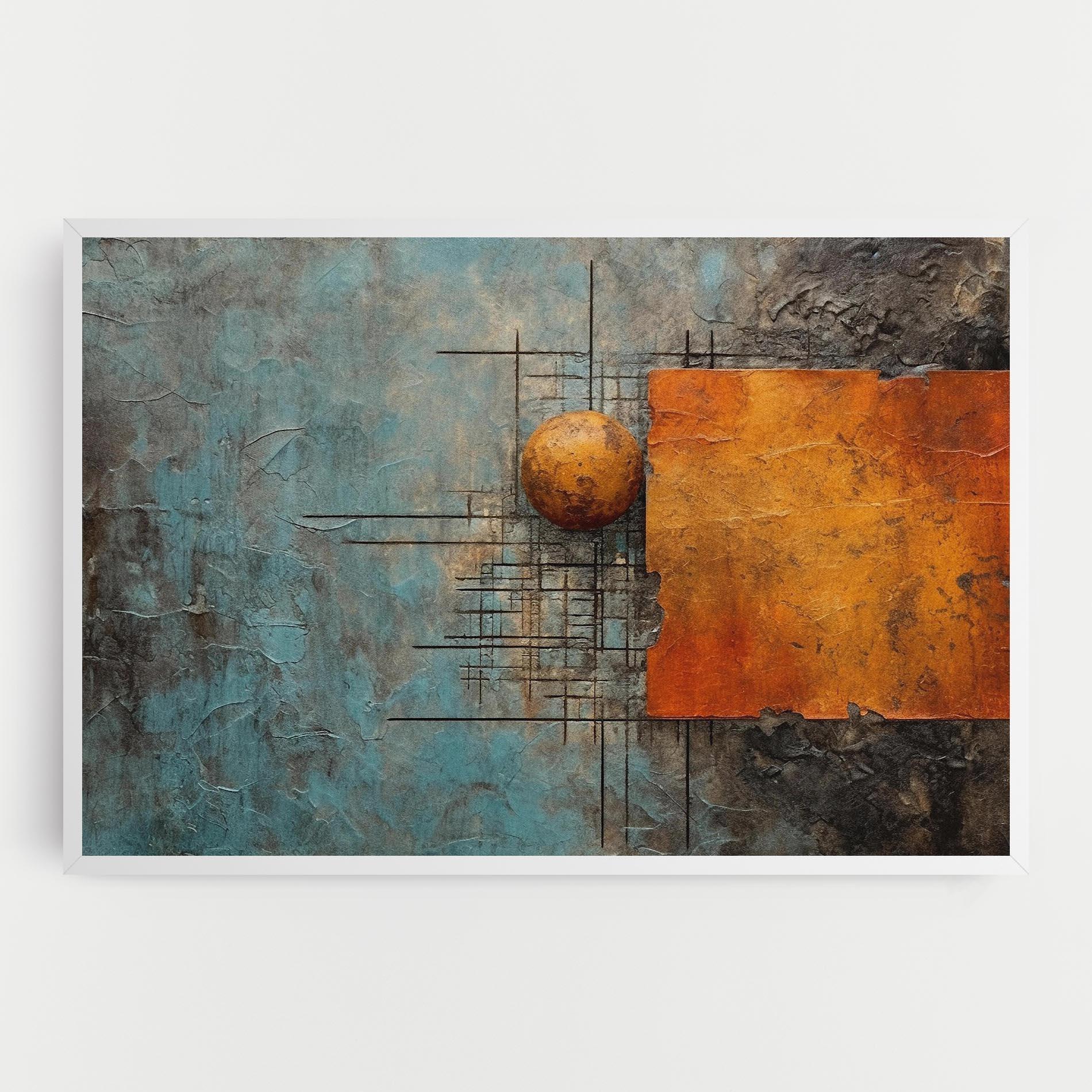 Obraz na Płótnie Orange Square Painting mockup 0