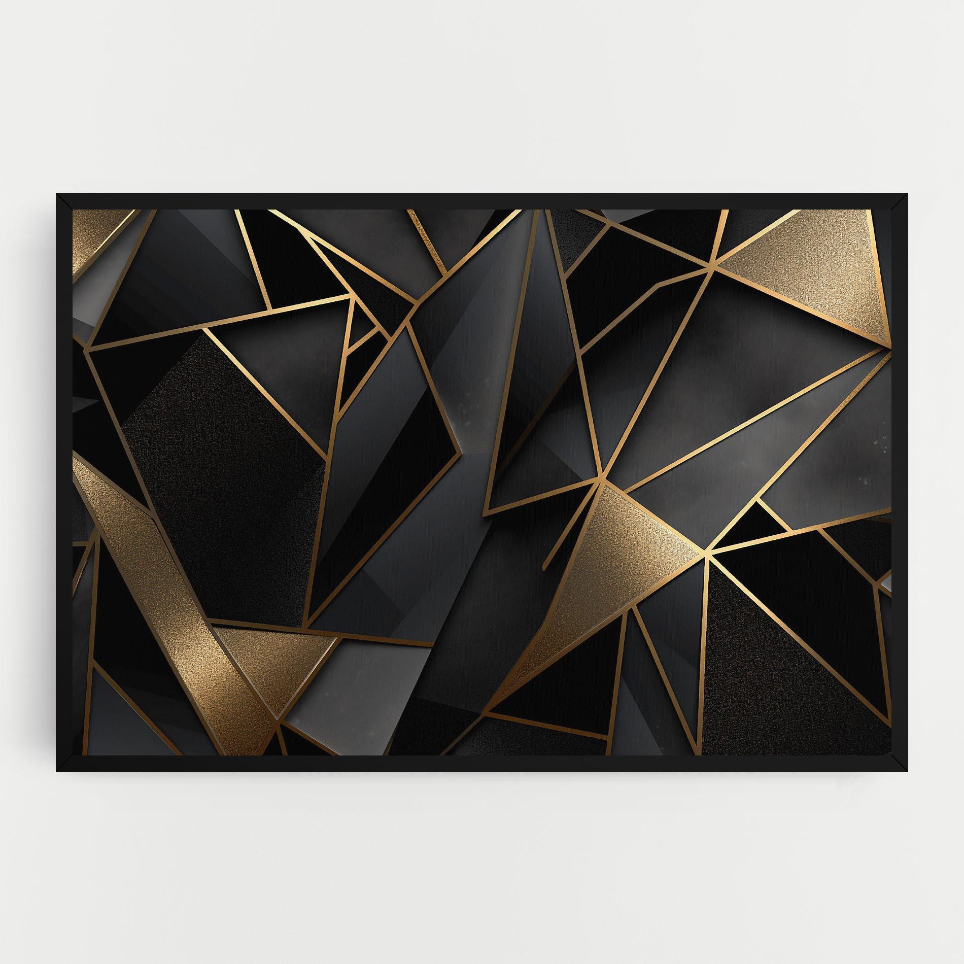Obraz na Płótnie Abstract Golden Art mockup 0